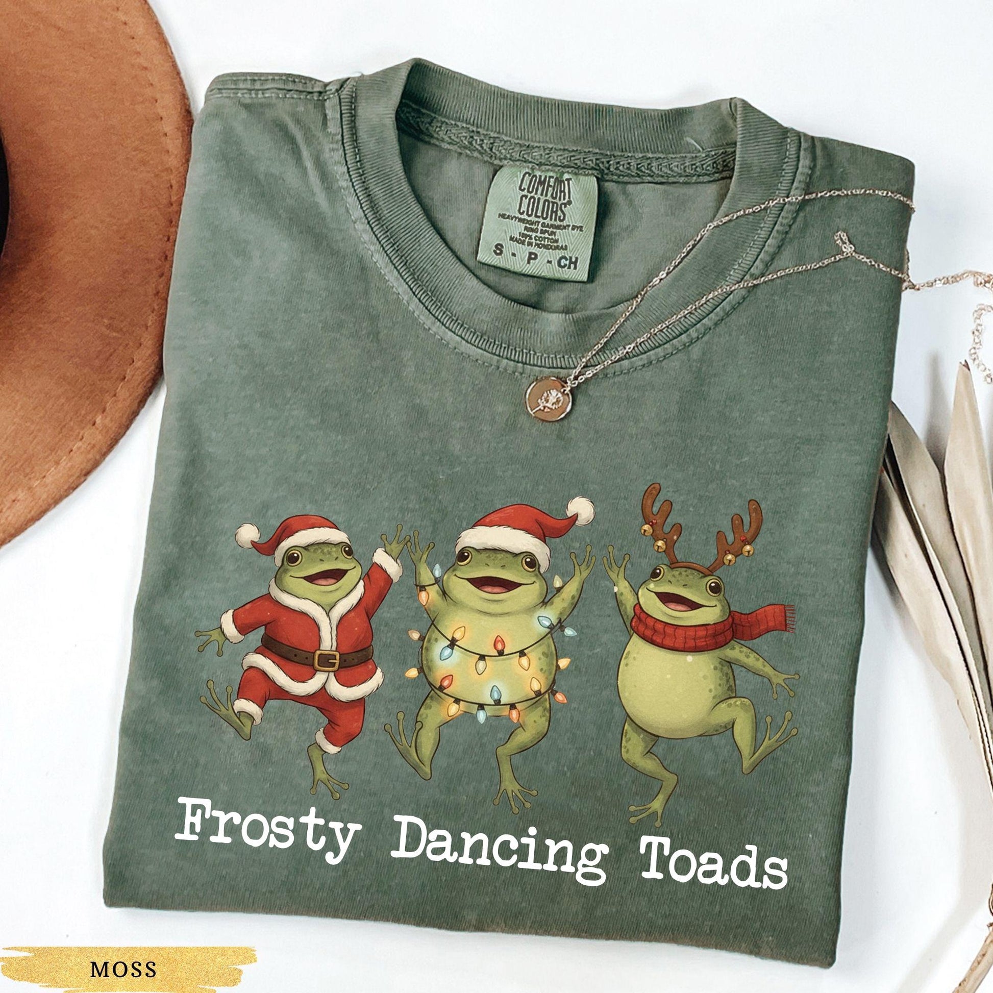 Funny Frosty Dancing Toads Christmas Sweatshirt – Political Holiday Shirt