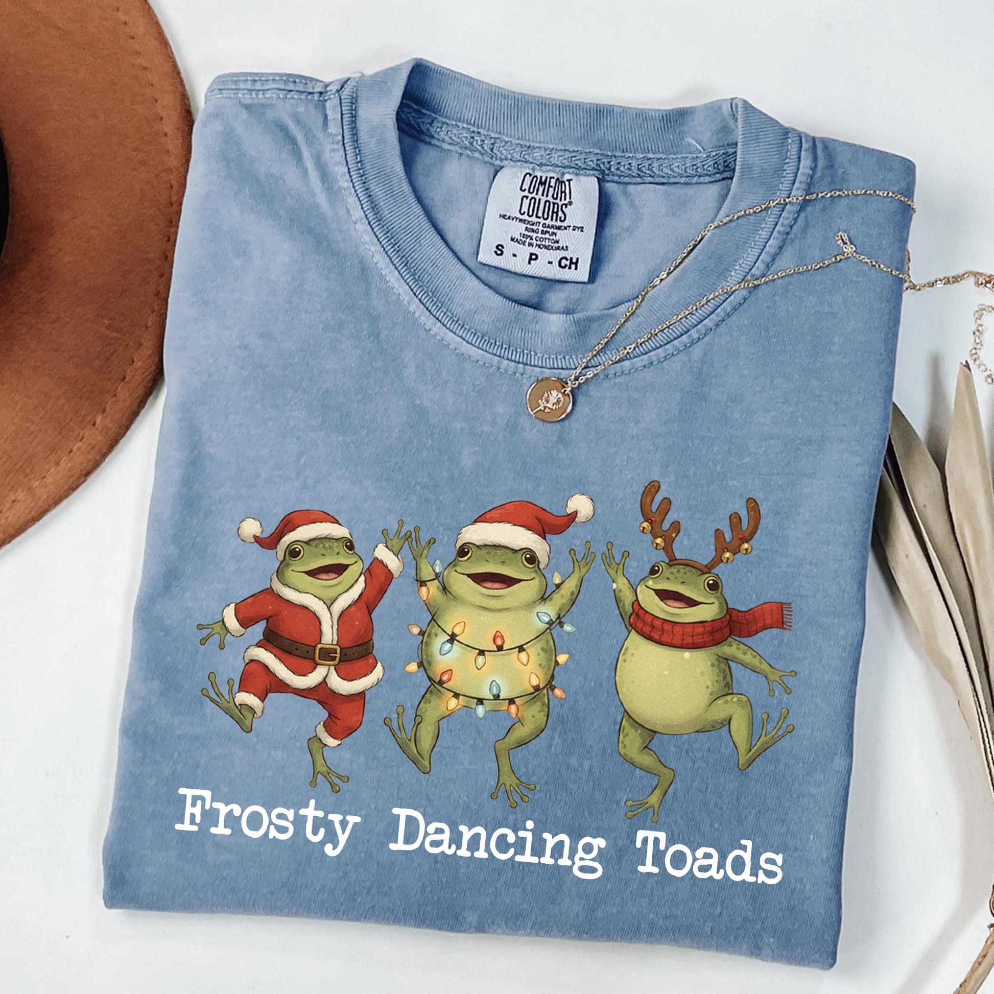 Funny Frosty Dancing Toads Christmas Sweatshirt – Political Holiday Shirt