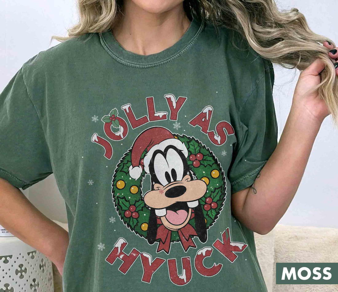 Funny Goofy Inspired Jolly As Hyuck Christmas Shirt – Santa Holiday Tee