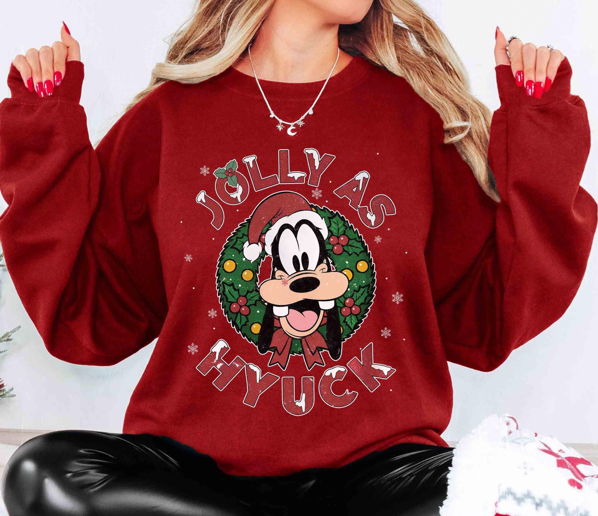 Funny Goofy Inspired Jolly As Hyuck Christmas Shirt – Santa Holiday Tee