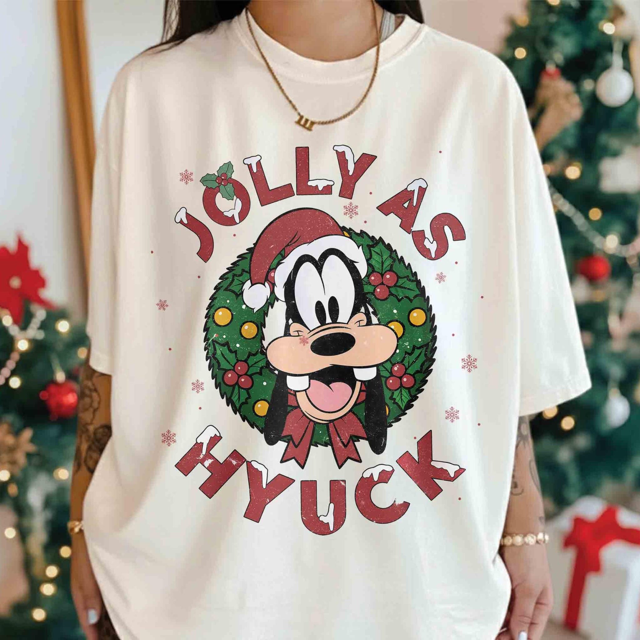 Funny Goofy Inspired Jolly As Hyuck Christmas Shirt – Santa Holiday Tee