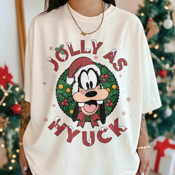 Funny Goofy Inspired Jolly As Hyuck Christmas Shirt – Santa Holiday Tee