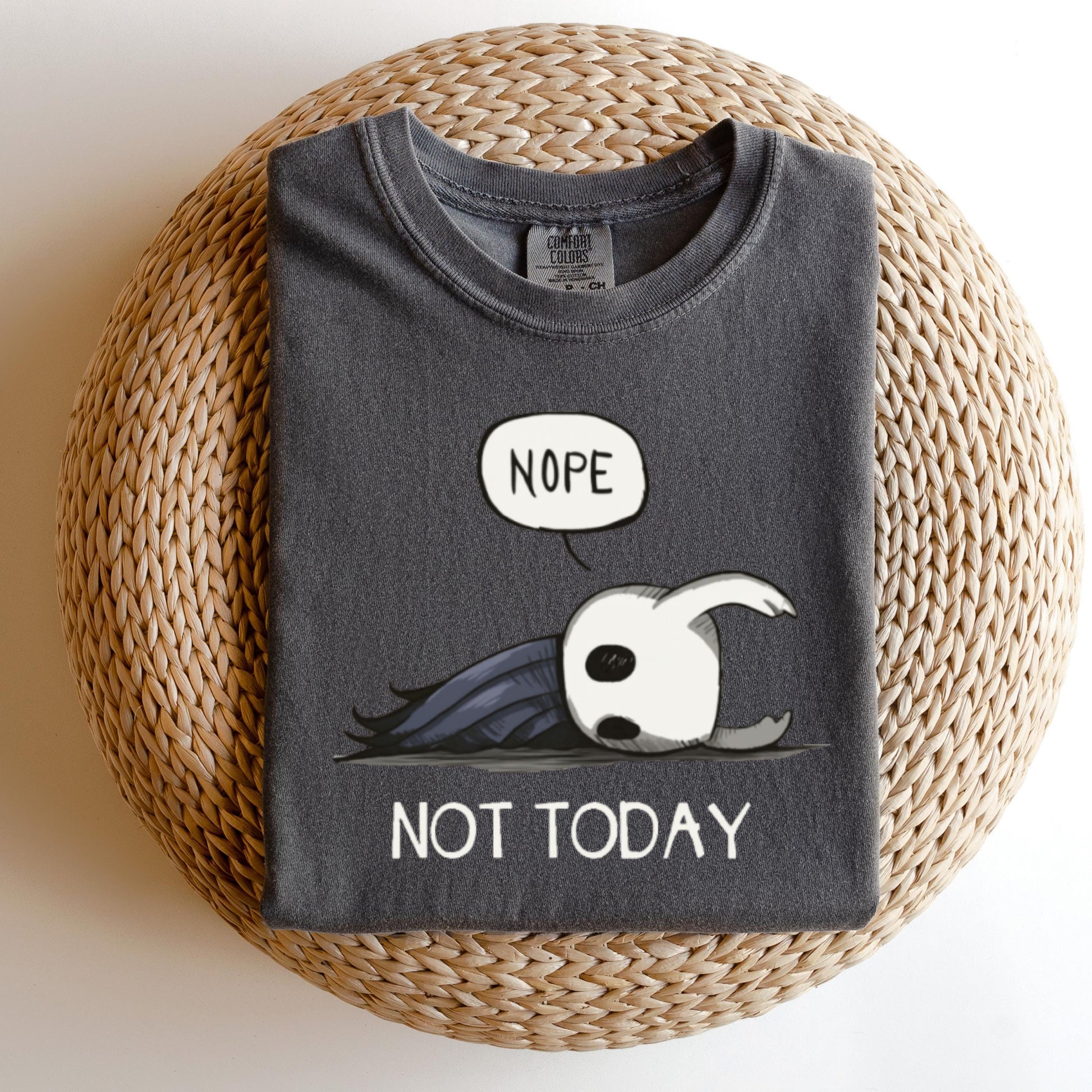 Funny Hollow Knight Nope Not Today Meme T-Shirt – Gamer Gift Tee