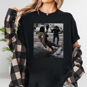 Funny Ice Slipping on Ice Shirt – Minneapolis Winter Humor Graphic Tee