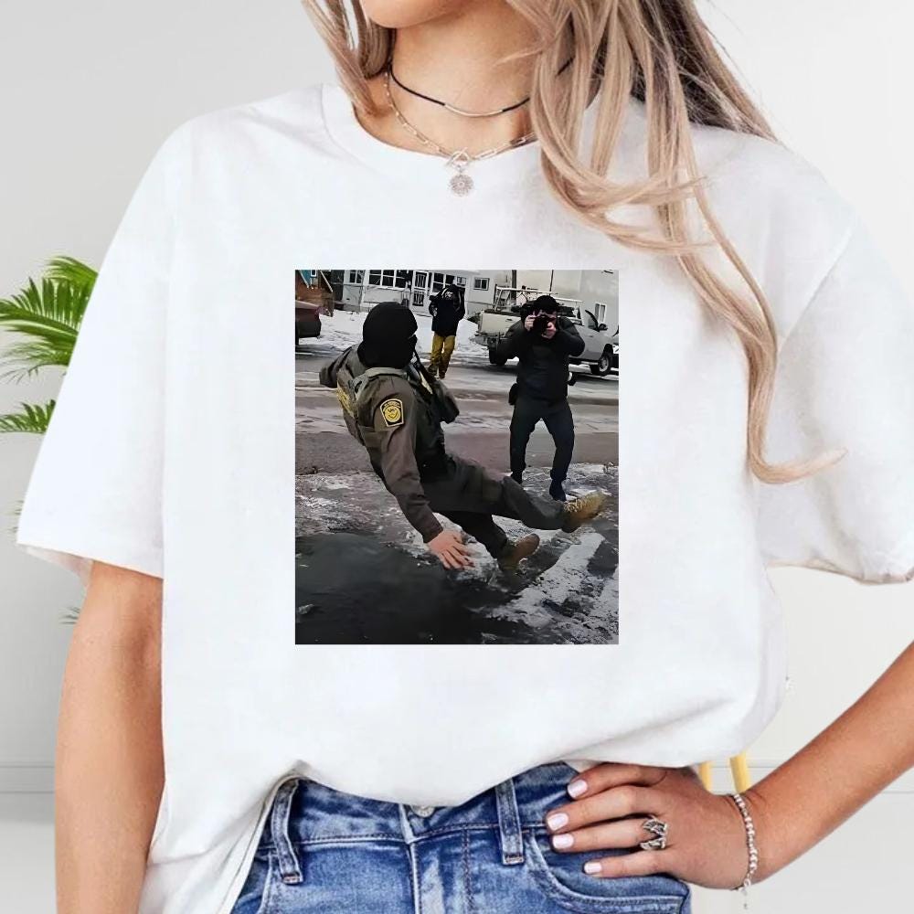 Funny Ice Slipping on Ice Shirt – Minneapolis Winter Humor Graphic Tee