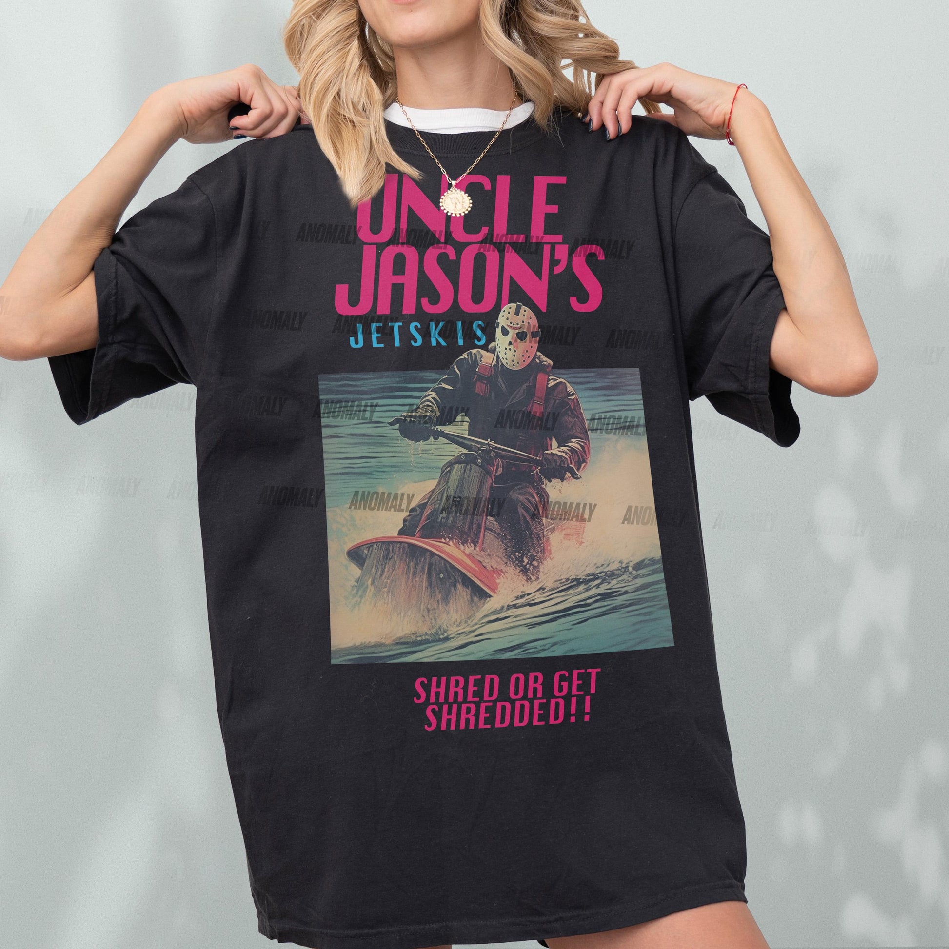 Funny Jason T-Shirt – Uncle Jason’s Jetskis Vintage 80s Horror Movie Ad Tee