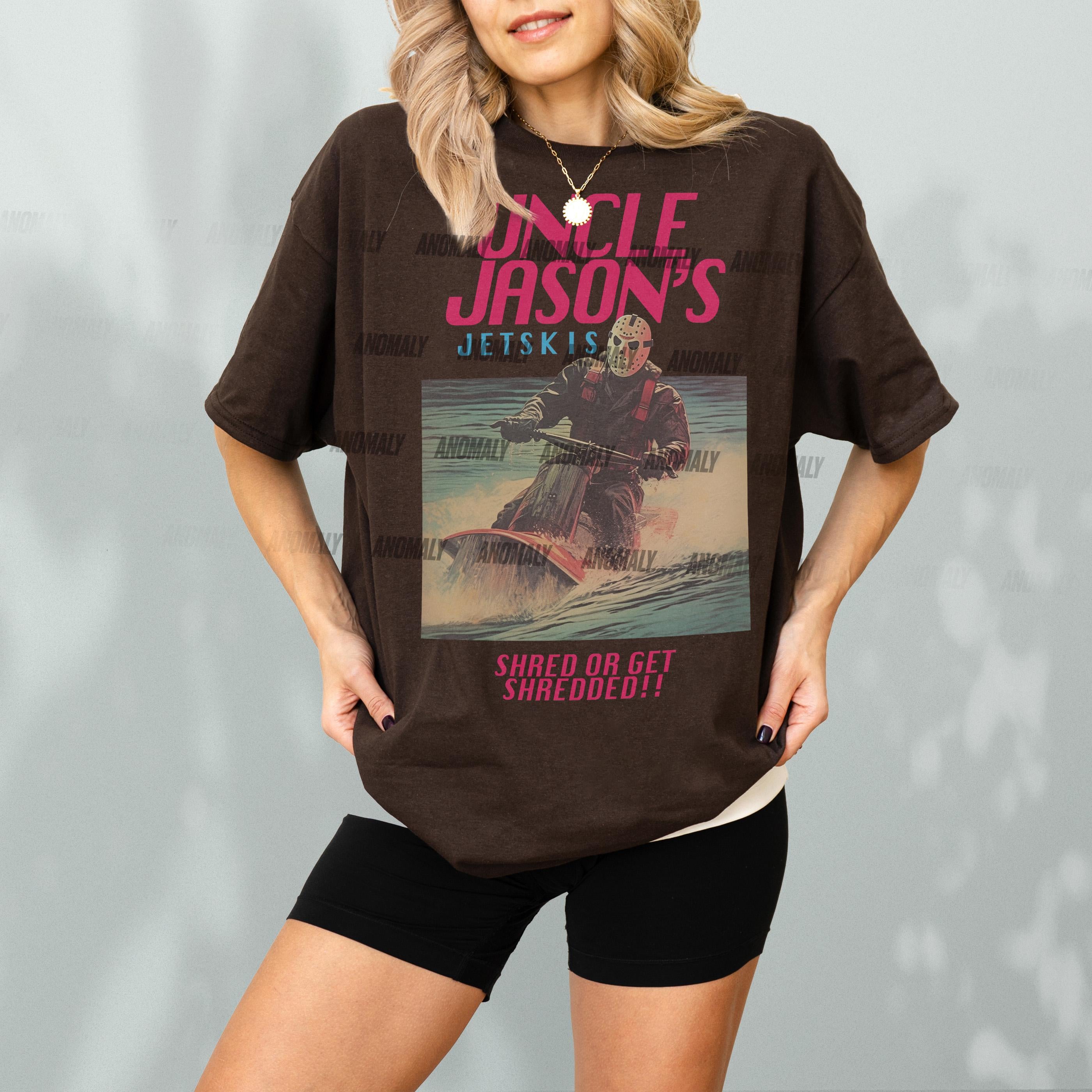 Funny Jason T-Shirt – Uncle Jason’s Jetskis Vintage 80s Horror Movie Ad Tee