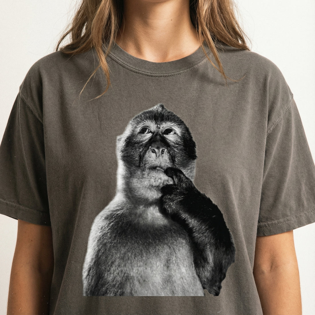 Funny Monkey Graphic Tee – 90s Vintage Bootleg Style – Oddcore Humor T-Shirt