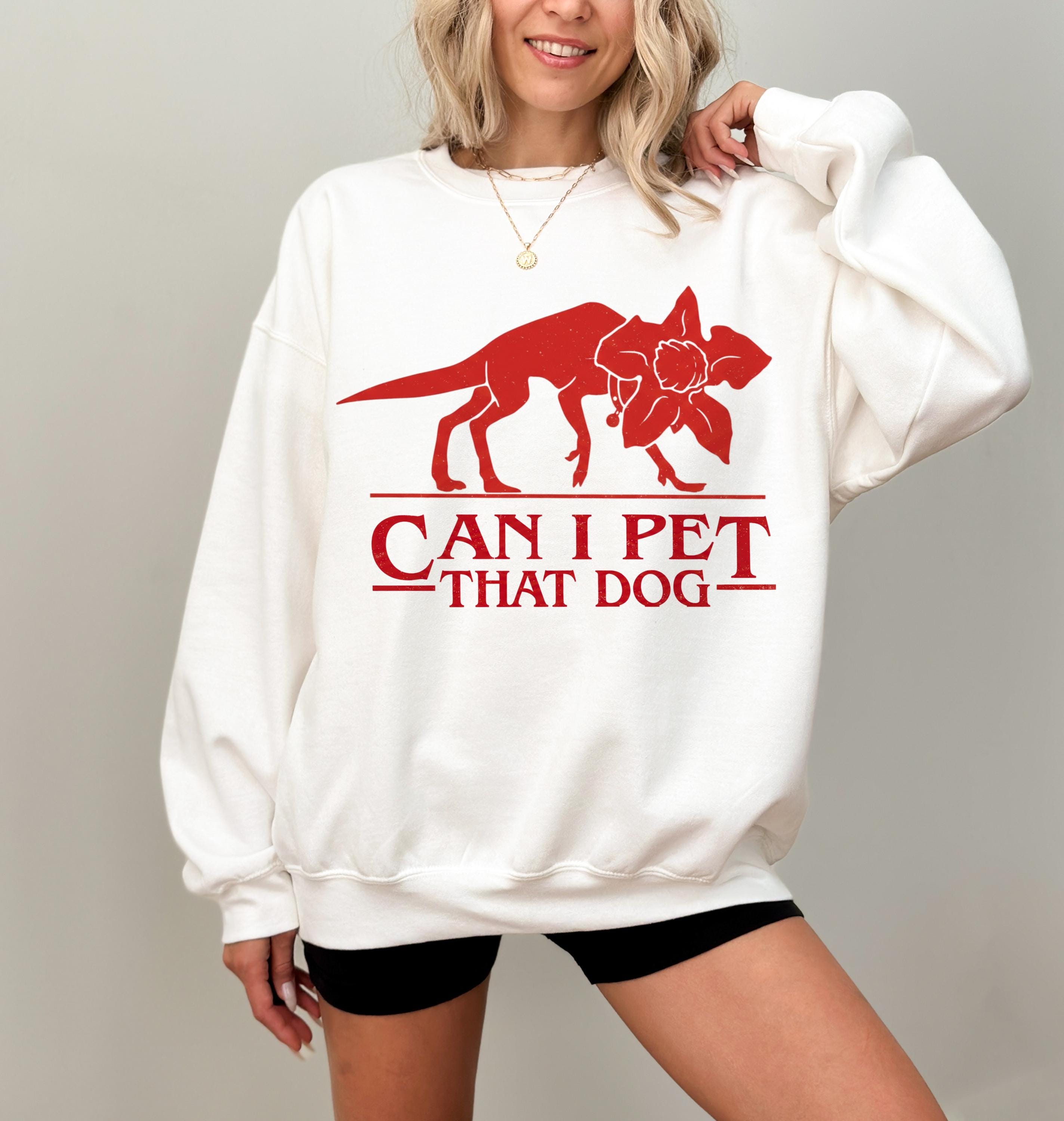Funny Monster Dog Parody Graphic T-Shirt – Can I Pet That Dog Meme Tee