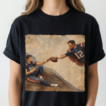 Funny New England Quarterback Graphic T-Shirt – Legend & Rookie Football Gameday Tee