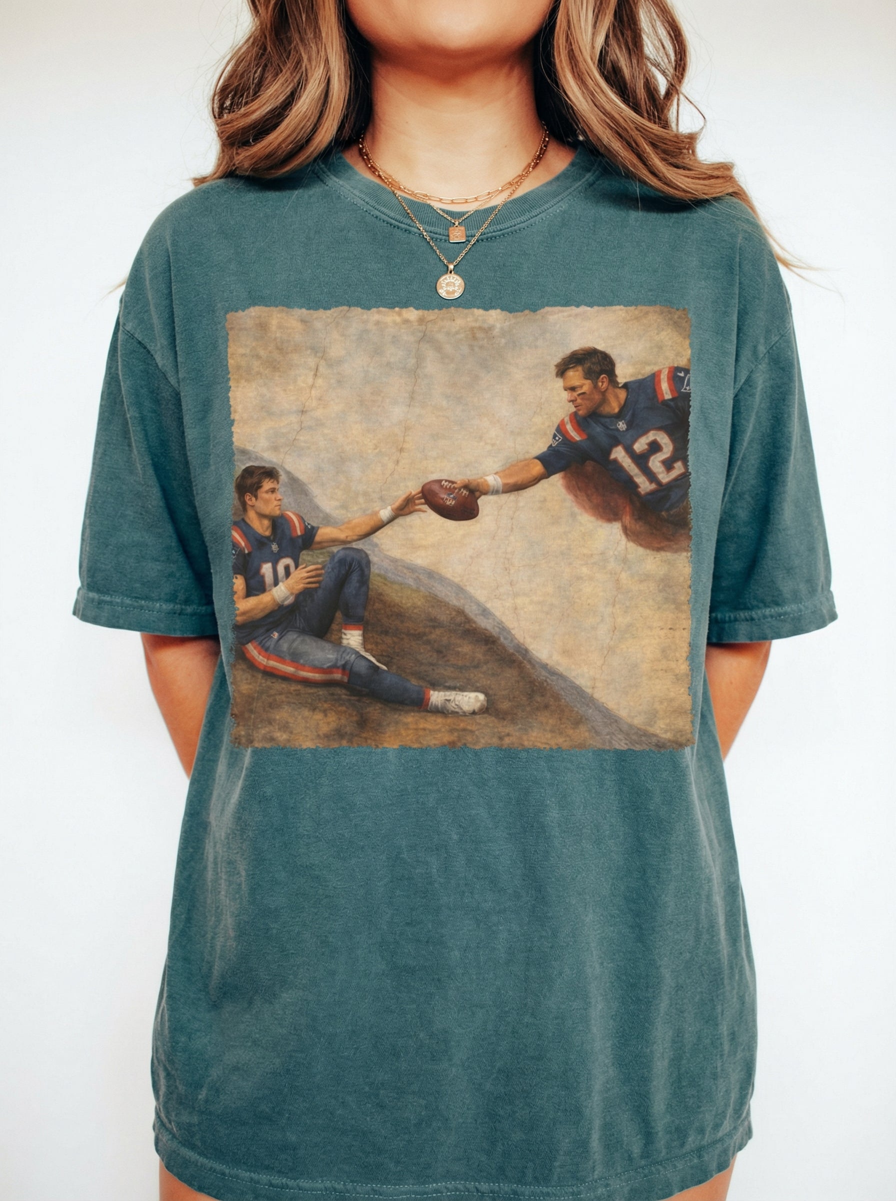 Funny New England Quarterback Graphic T-Shirt – Legend & Rookie Football Gameday Tee