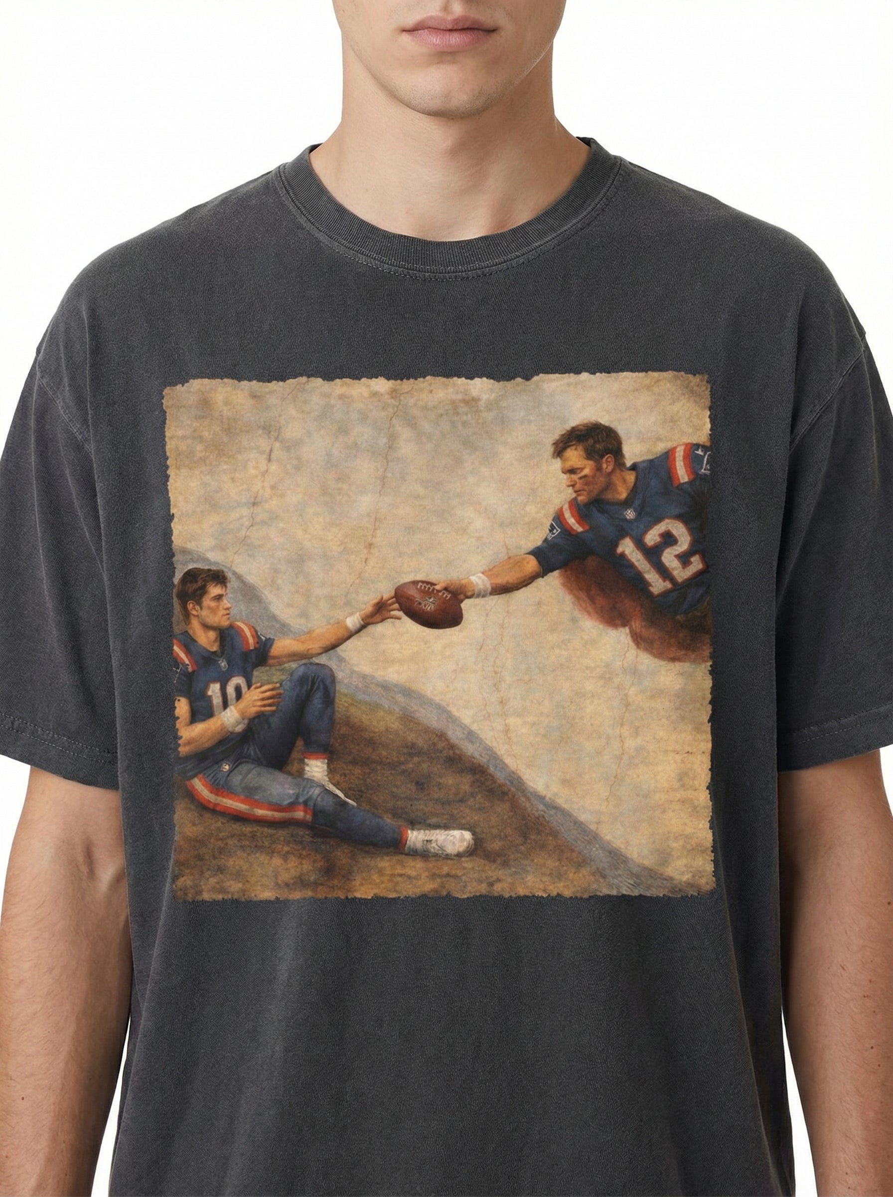 Funny New England Quarterback Graphic T-Shirt – Legend & Rookie Football Gameday Tee