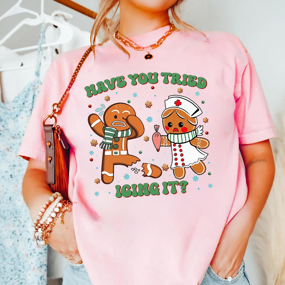 Funny Nurse Christmas Shirt – Have You Tried Icing It Tee – Gingerbread Nurse Sweatshirt – Nurse Holiday Gift