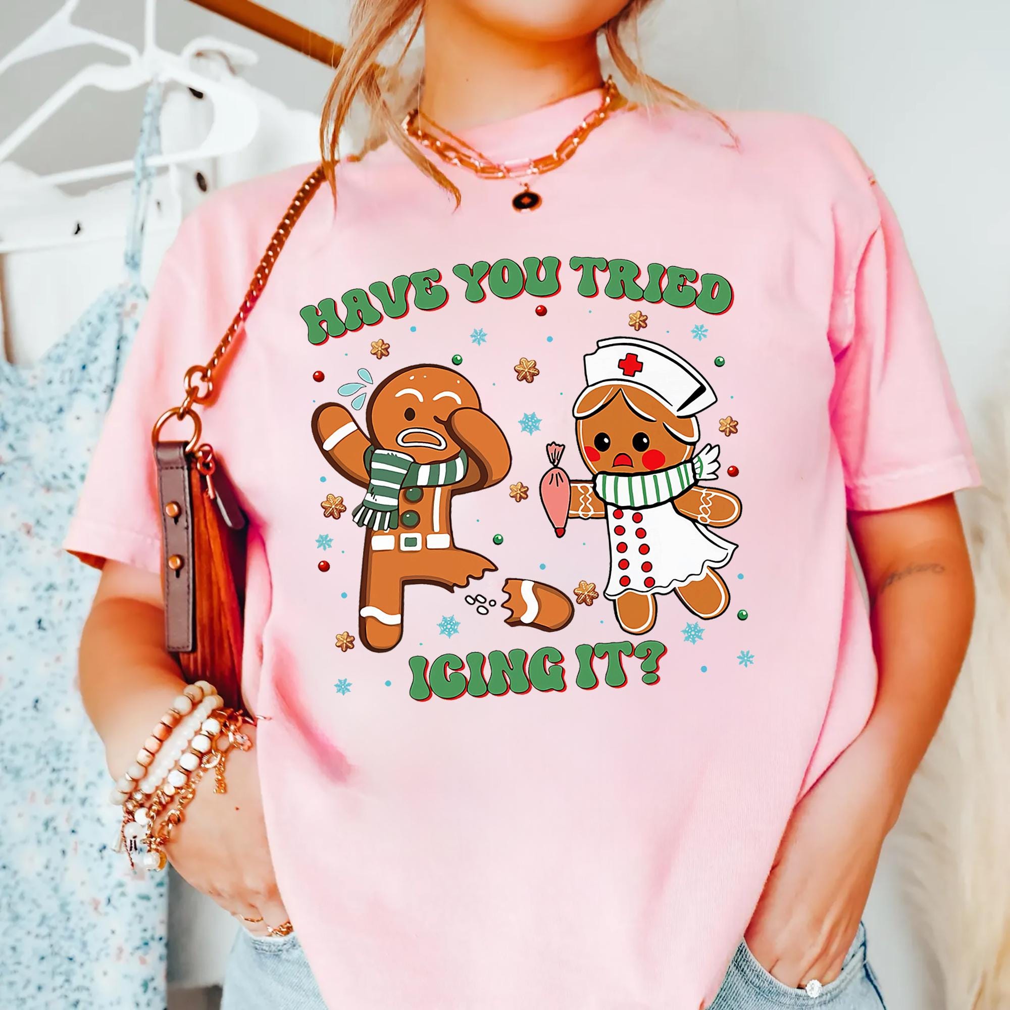 Funny Nurse Christmas Shirt – Have You Tried Icing It Tee – Gingerbread Nurse Sweatshirt – Nurse Holiday Gift