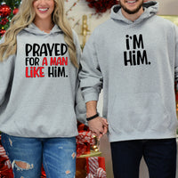 Funny Prayed For Him Matching Hoodies For Couples