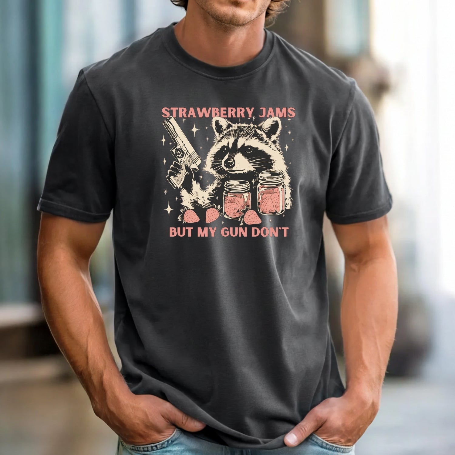 Funny Raccoon T-Shirt - Vintage Meme Graphic Tee for Men & Women