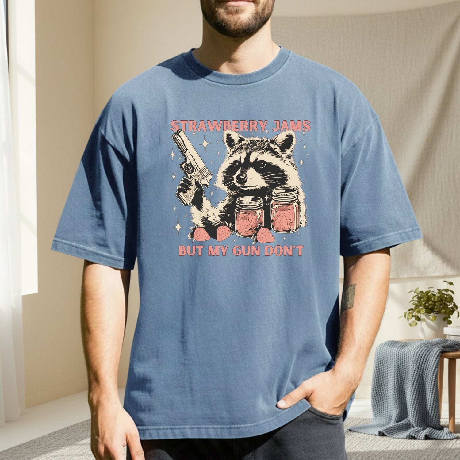 Funny Raccoon T-Shirt - Vintage Meme Graphic Tee for Men & Women