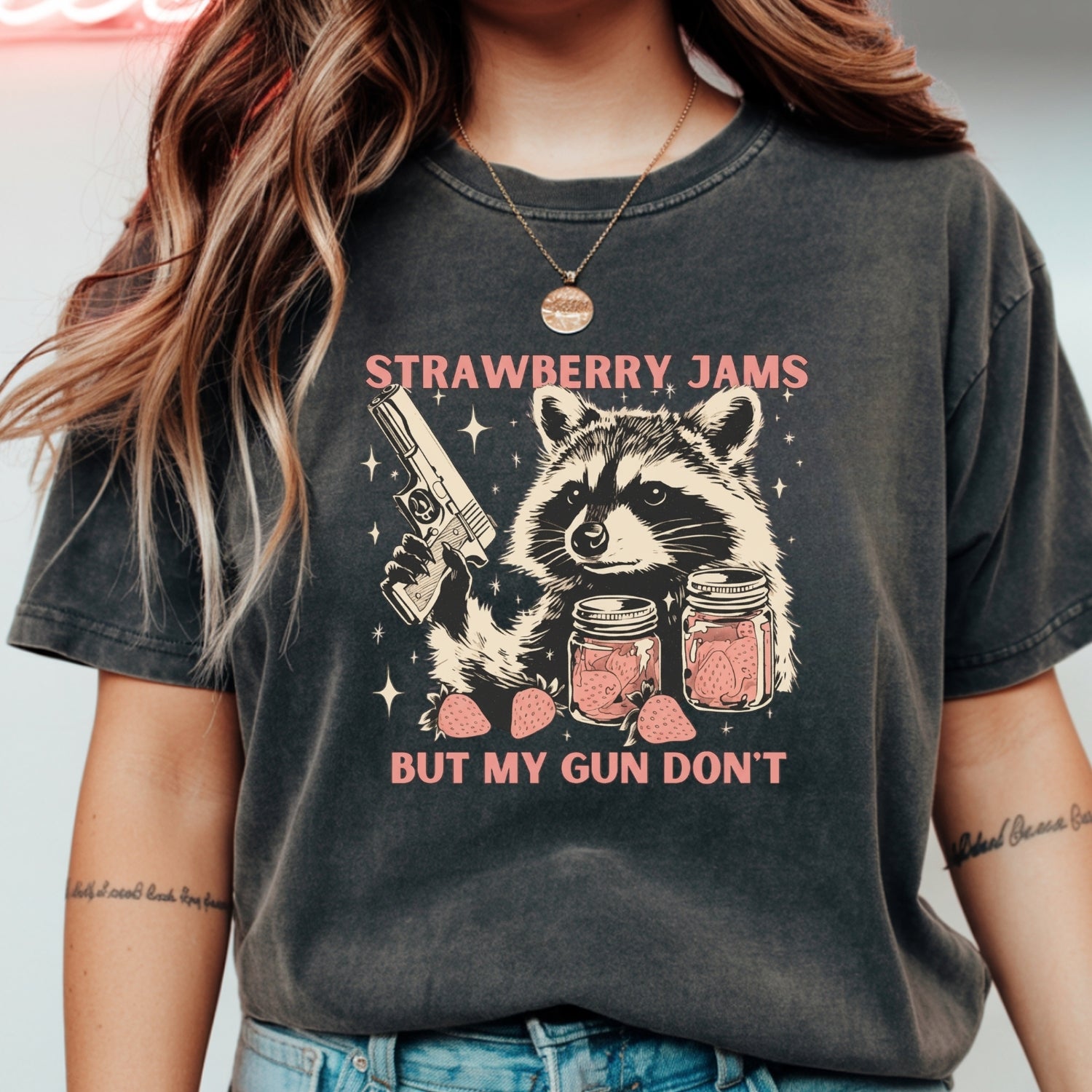 Funny Raccoon T-Shirt - Vintage Meme Graphic Tee for Men & Women