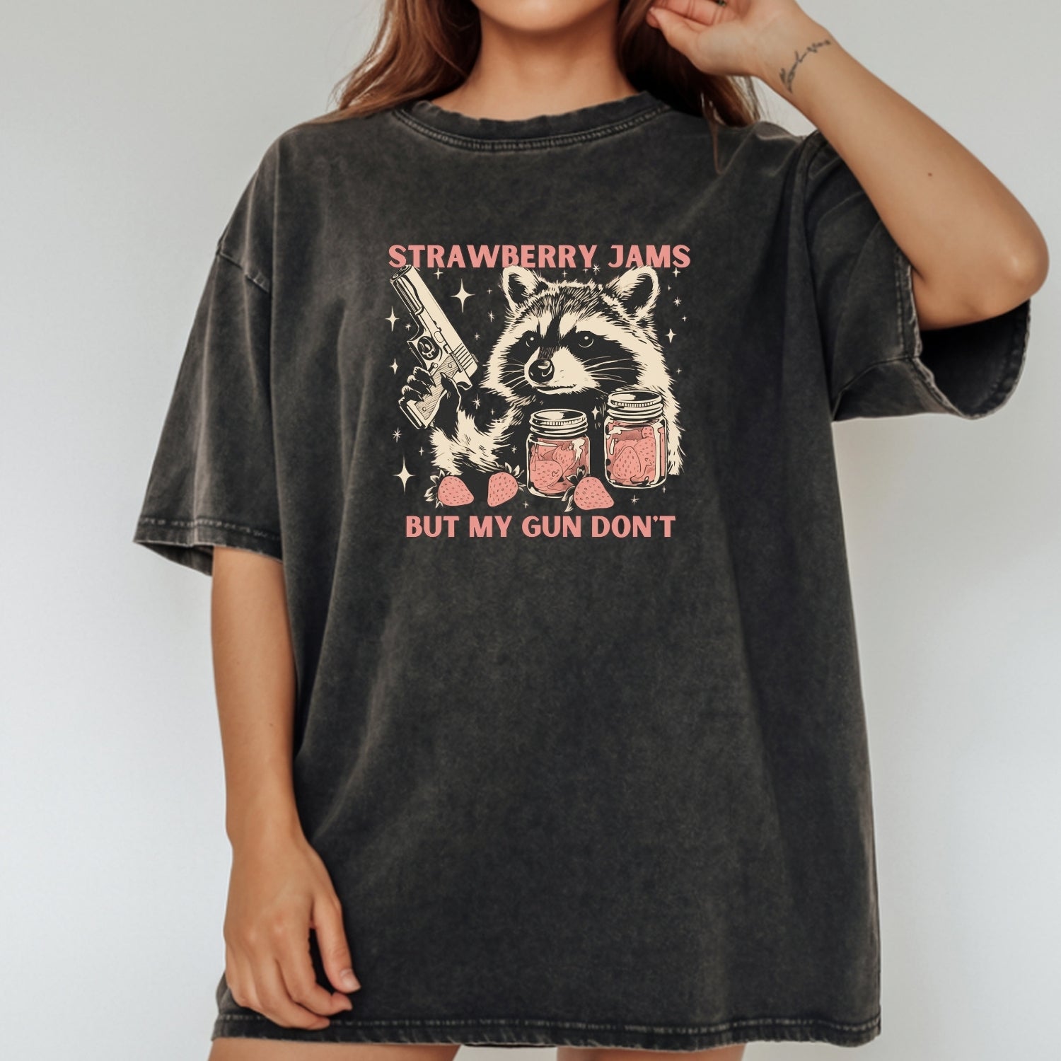 Funny Raccoon T-Shirt - Vintage Meme Graphic Tee for Men & Women