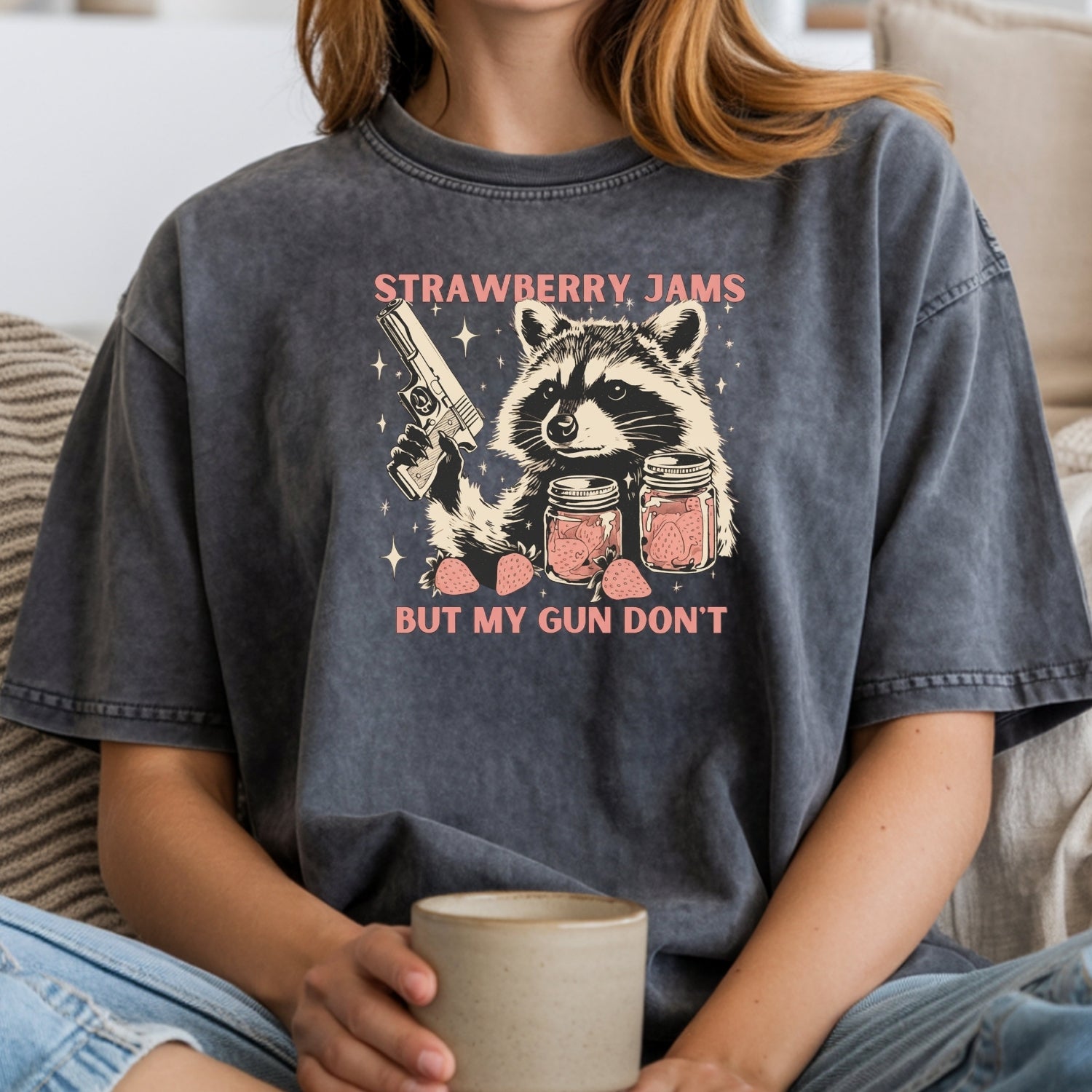 Funny Raccoon T-Shirt - Vintage Meme Graphic Tee for Men & Women