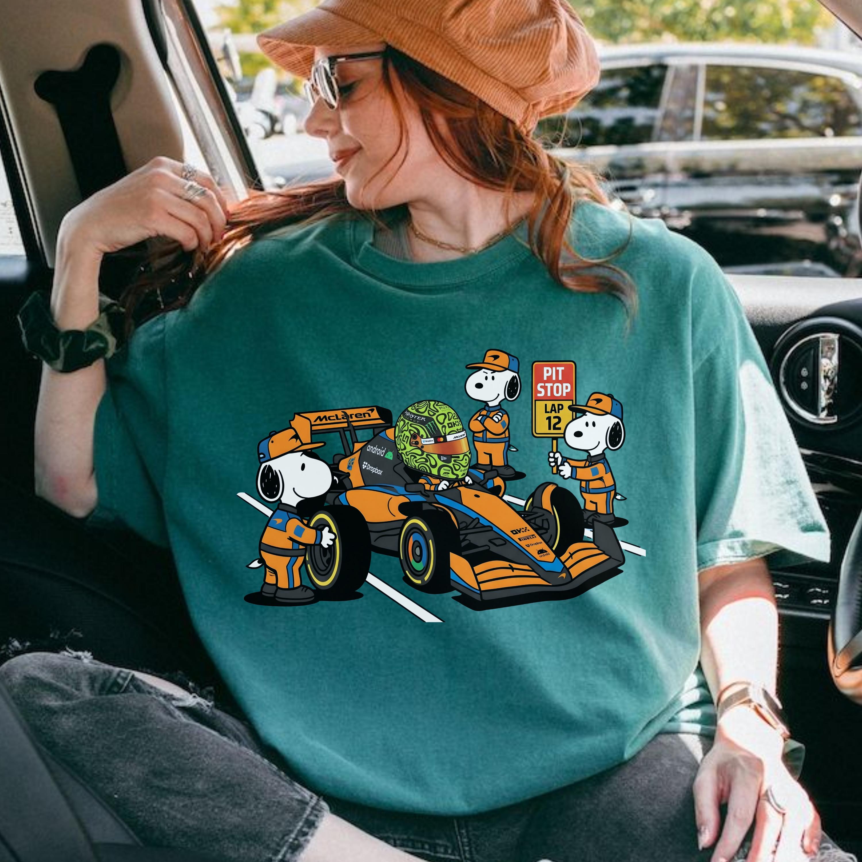Funny Racing Pit Crew Graphic T-Shirt – Cartoon Motorsport Fan Tee