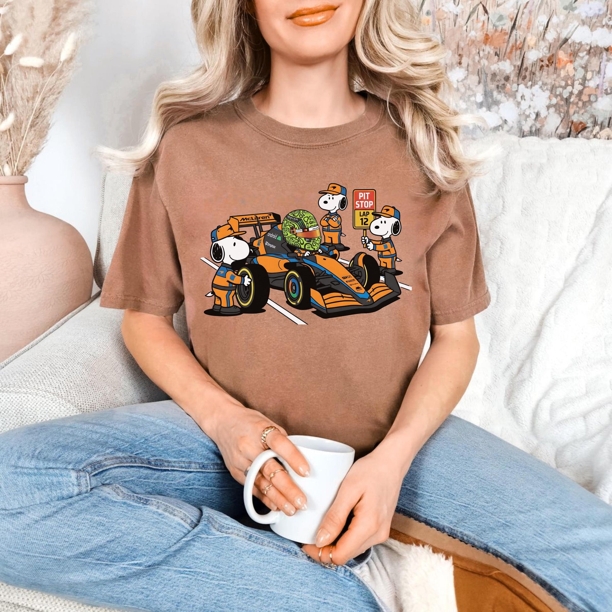 Funny Racing Pit Crew Graphic T-Shirt – Cartoon Motorsport Fan Tee