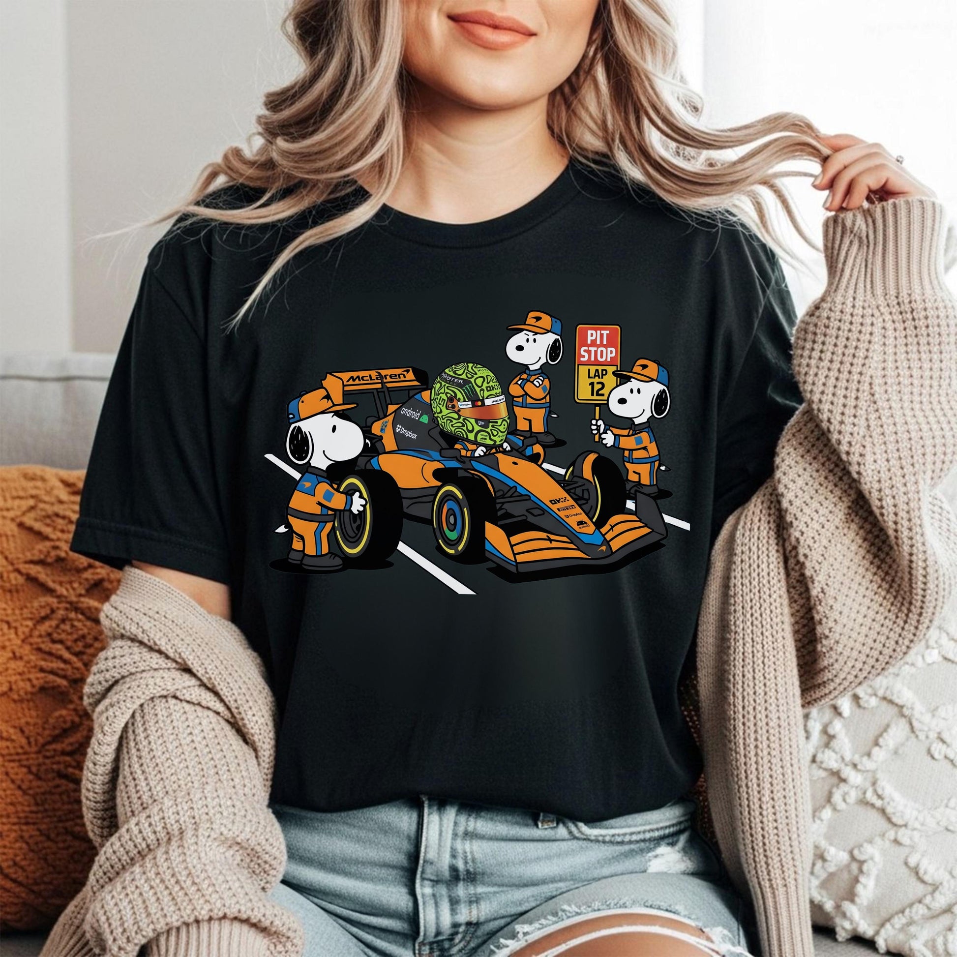 Funny Racing Pit Crew Graphic T-Shirt – Cartoon Motorsport Fan Tee