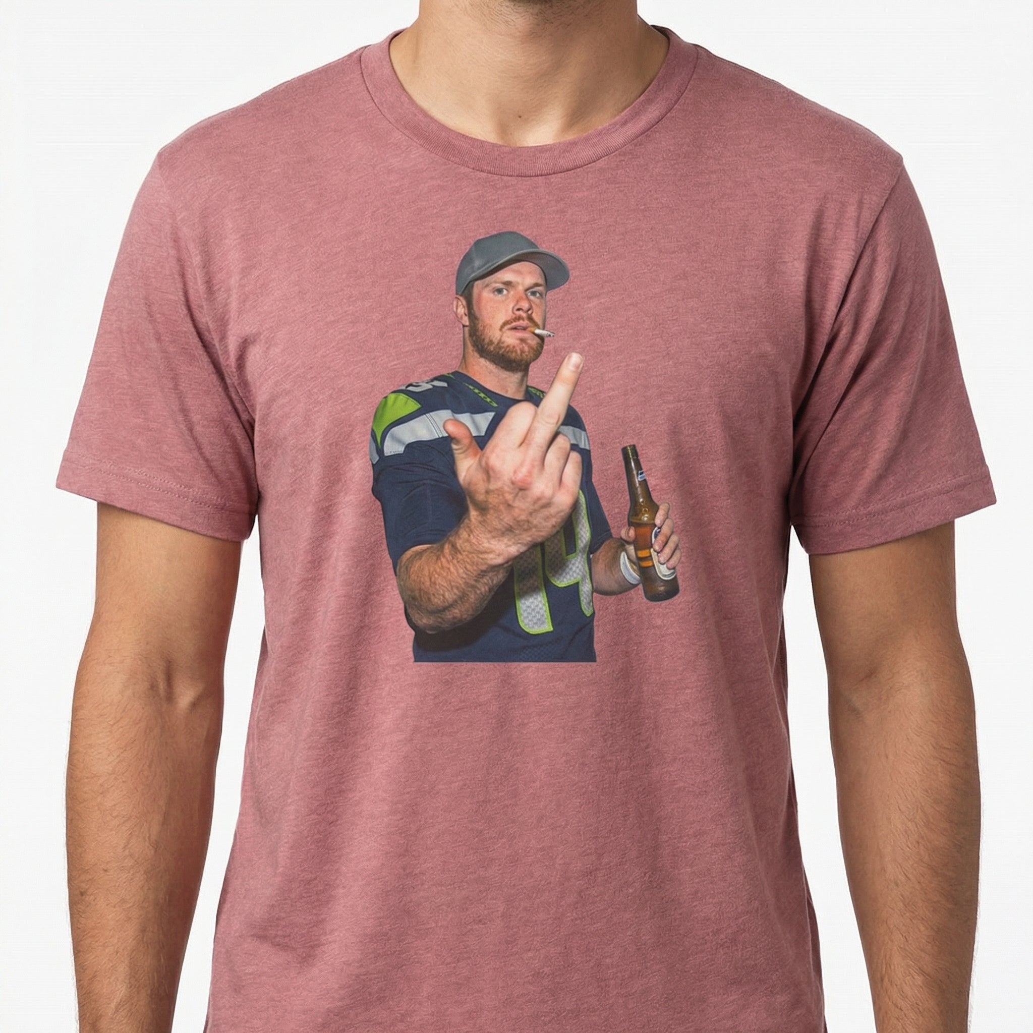 Funny Rebellious Football Fan Graphic T-Shirt – Vintage Darnold Meme Style Tee