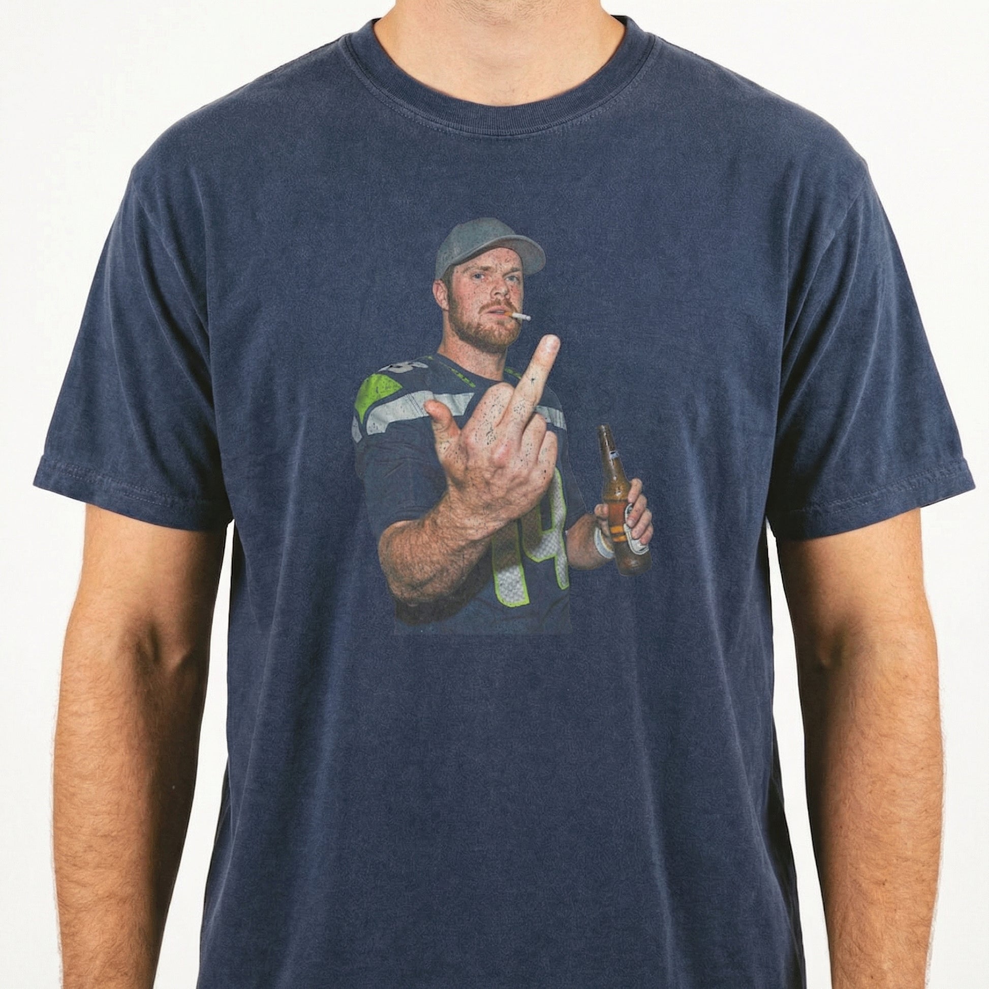 Funny Rebellious Football Fan Graphic T-Shirt – Vintage Darnold Meme Style Tee