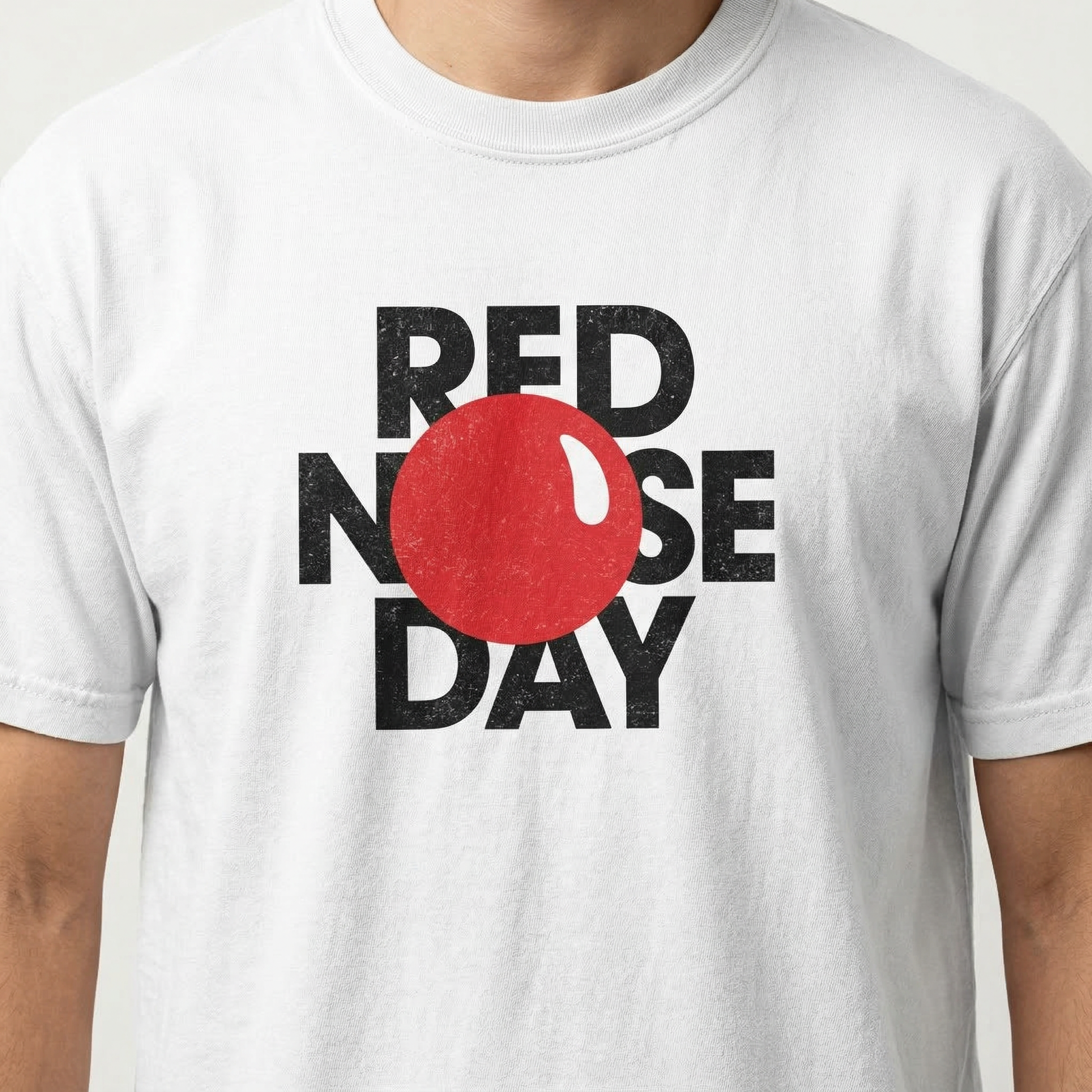 Funny Red Nose Charity Shirt – Humor Graphic Tee – School Fundraiser T-Shirt