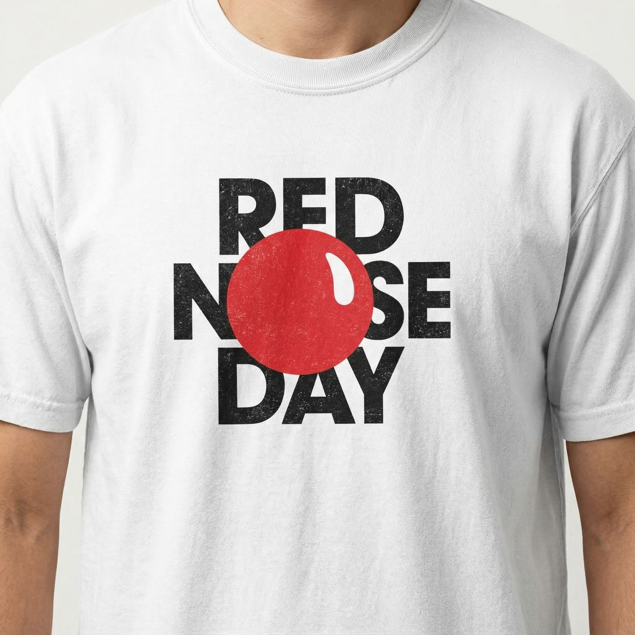 Funny Red Nose Charity Shirt – Humor Graphic Tee – School Fundraiser T-Shirt