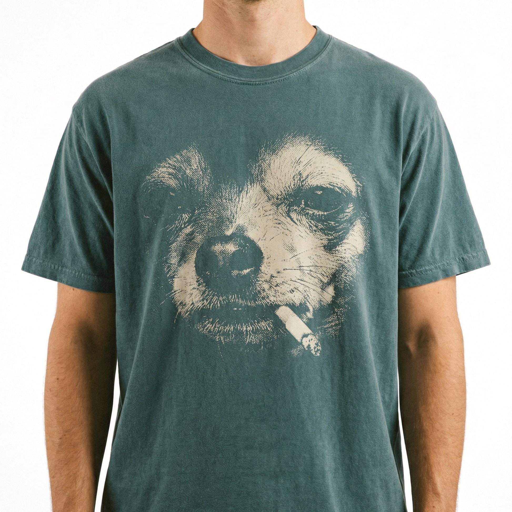 Funny Smoking Chihuahua Graphic T-Shirt – Retro Meme Dog Unisex Tee