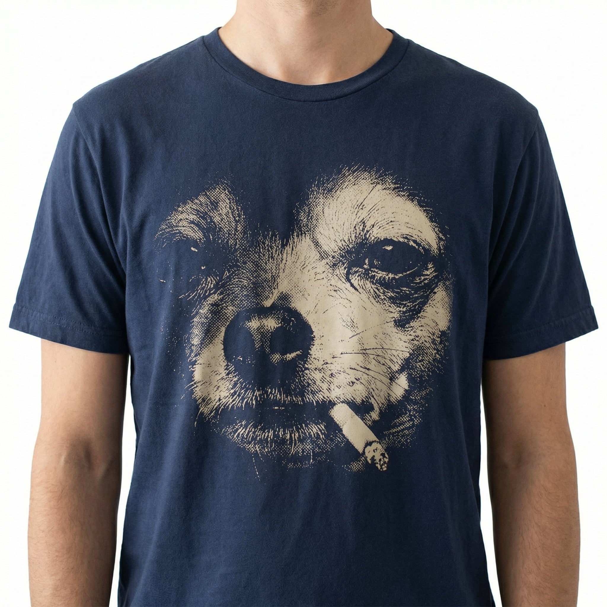 Funny Smoking Chihuahua Graphic T-Shirt – Retro Meme Dog Unisex Tee