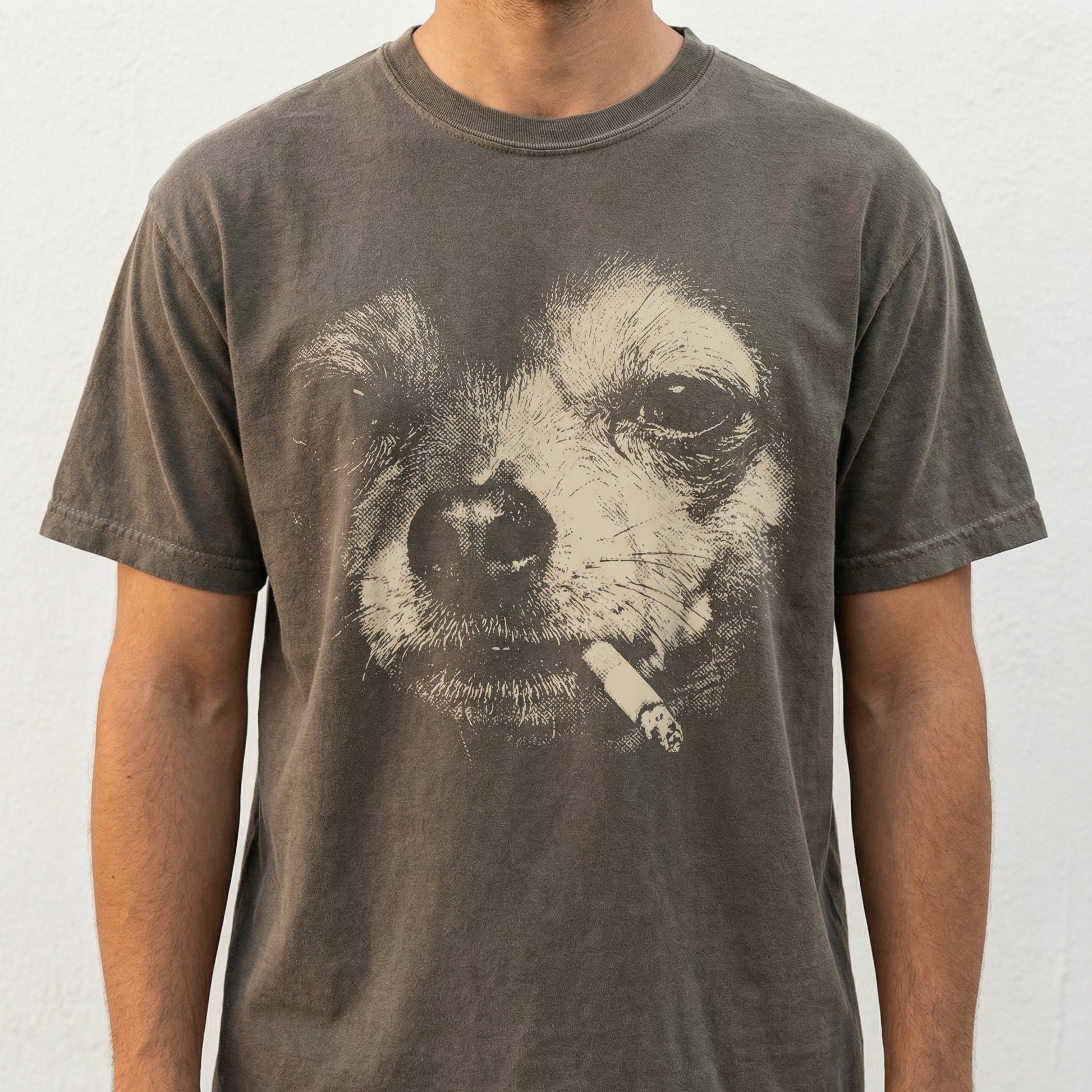 Funny Smoking Chihuahua Graphic T-Shirt – Retro Meme Dog Unisex Tee