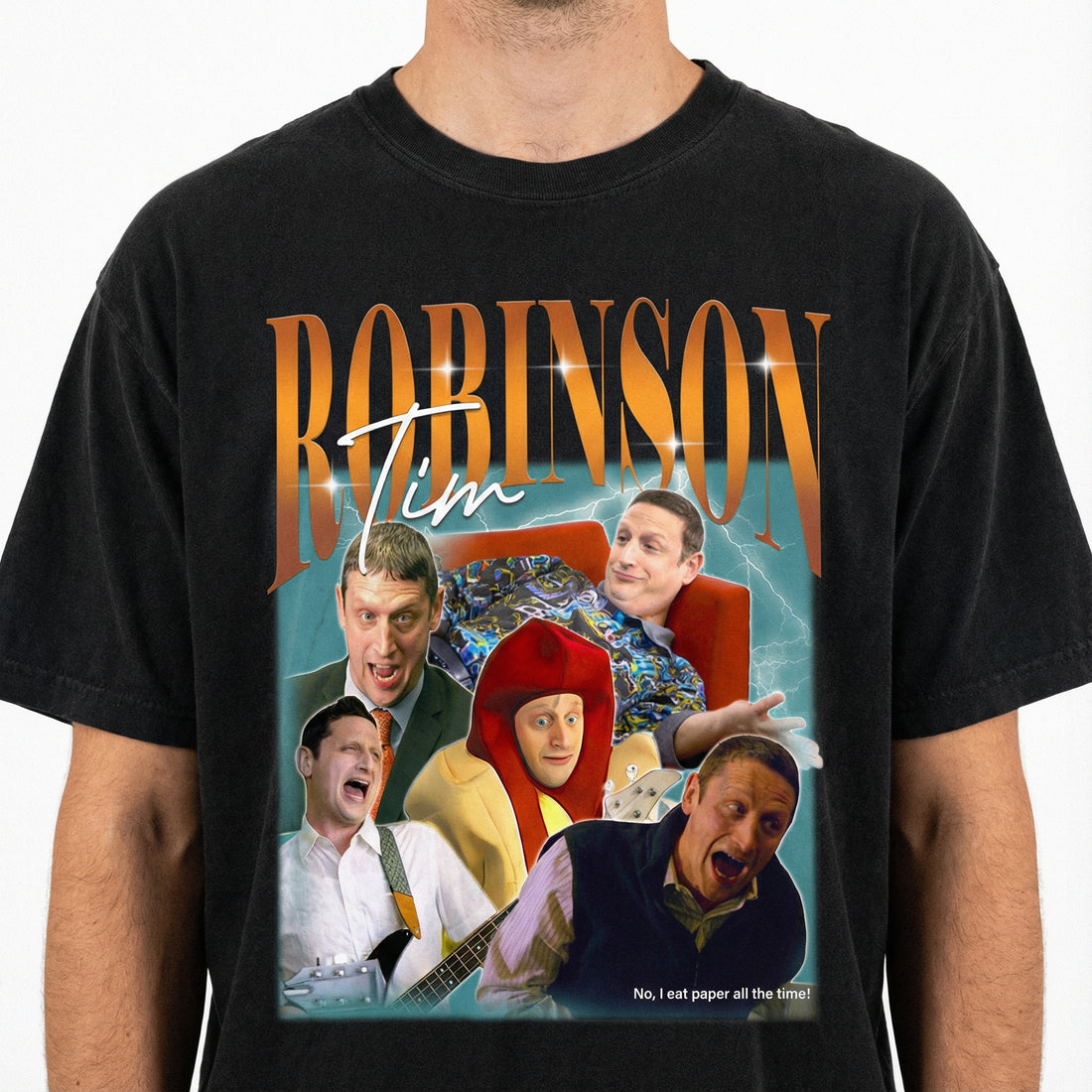 Funny Tim Robinson Comedy Collage Graphic T-Shirt – Absurd Humor Meme Tee