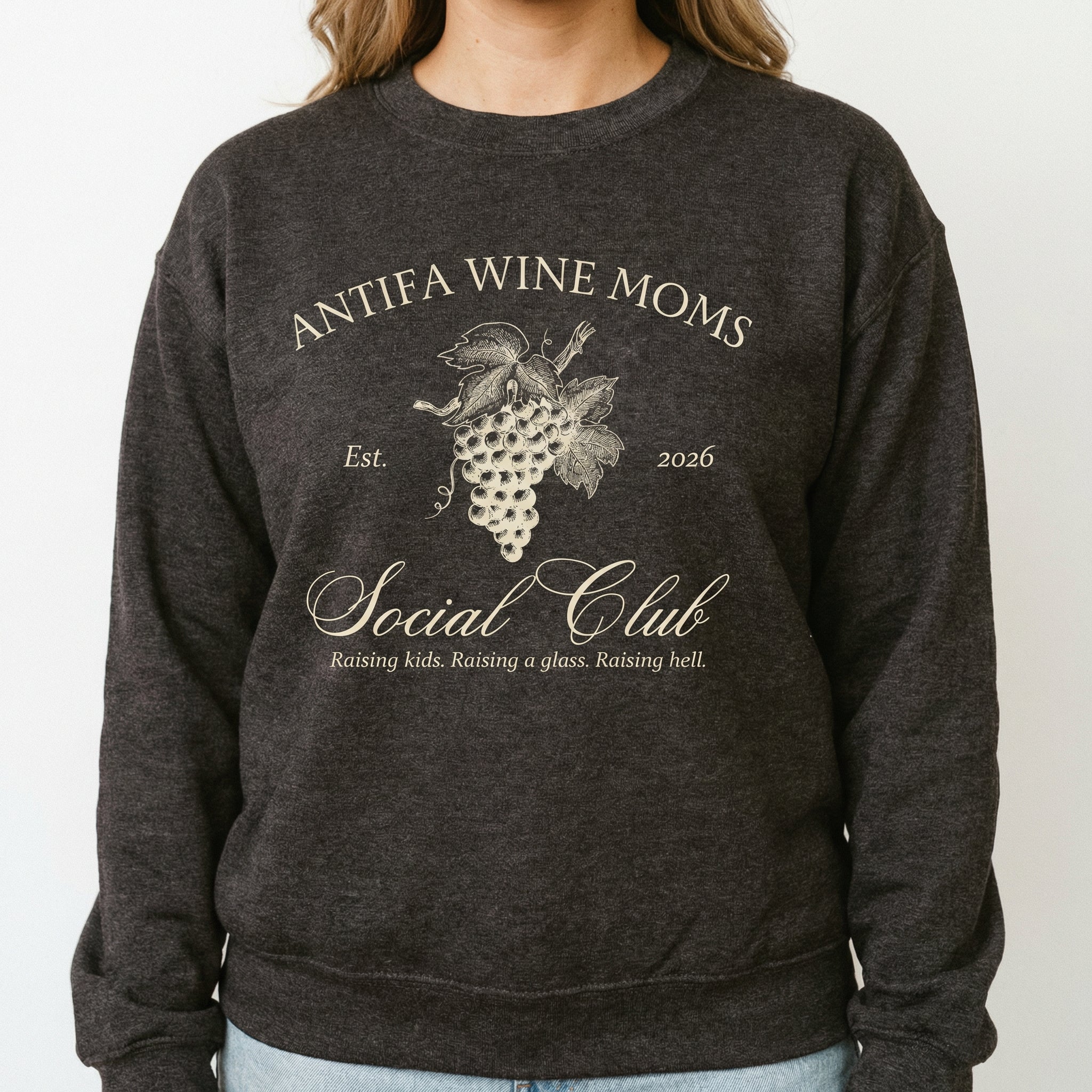 Funny Wine Mom Parody Graphic T-Shirt – Organized Moms Humor Tee