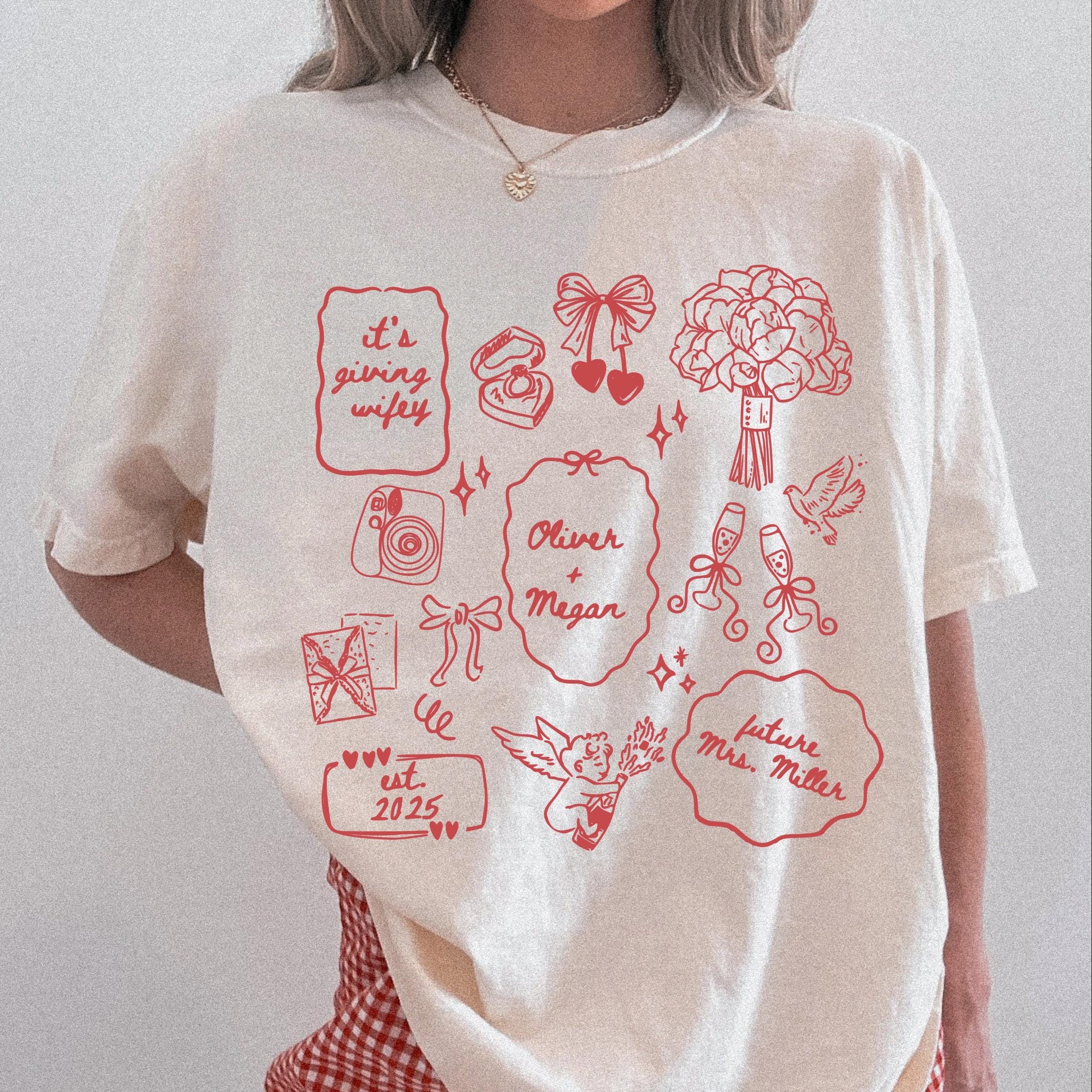 Future Mrs Graphic T-Shirt - Custom Personalized Engagement Bride Tee