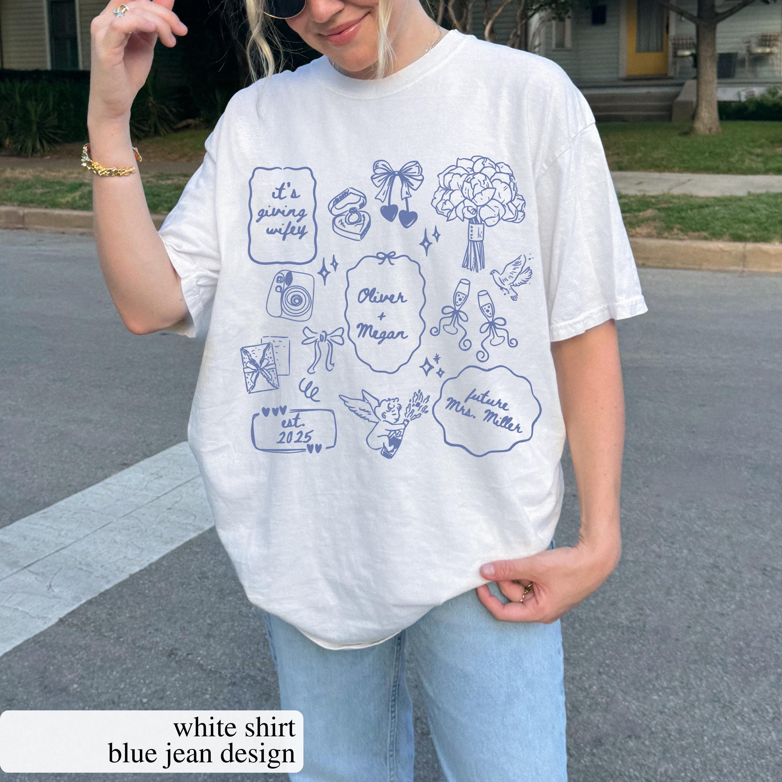 Future Mrs Graphic T-Shirt - Custom Personalized Engagement Bride Tee