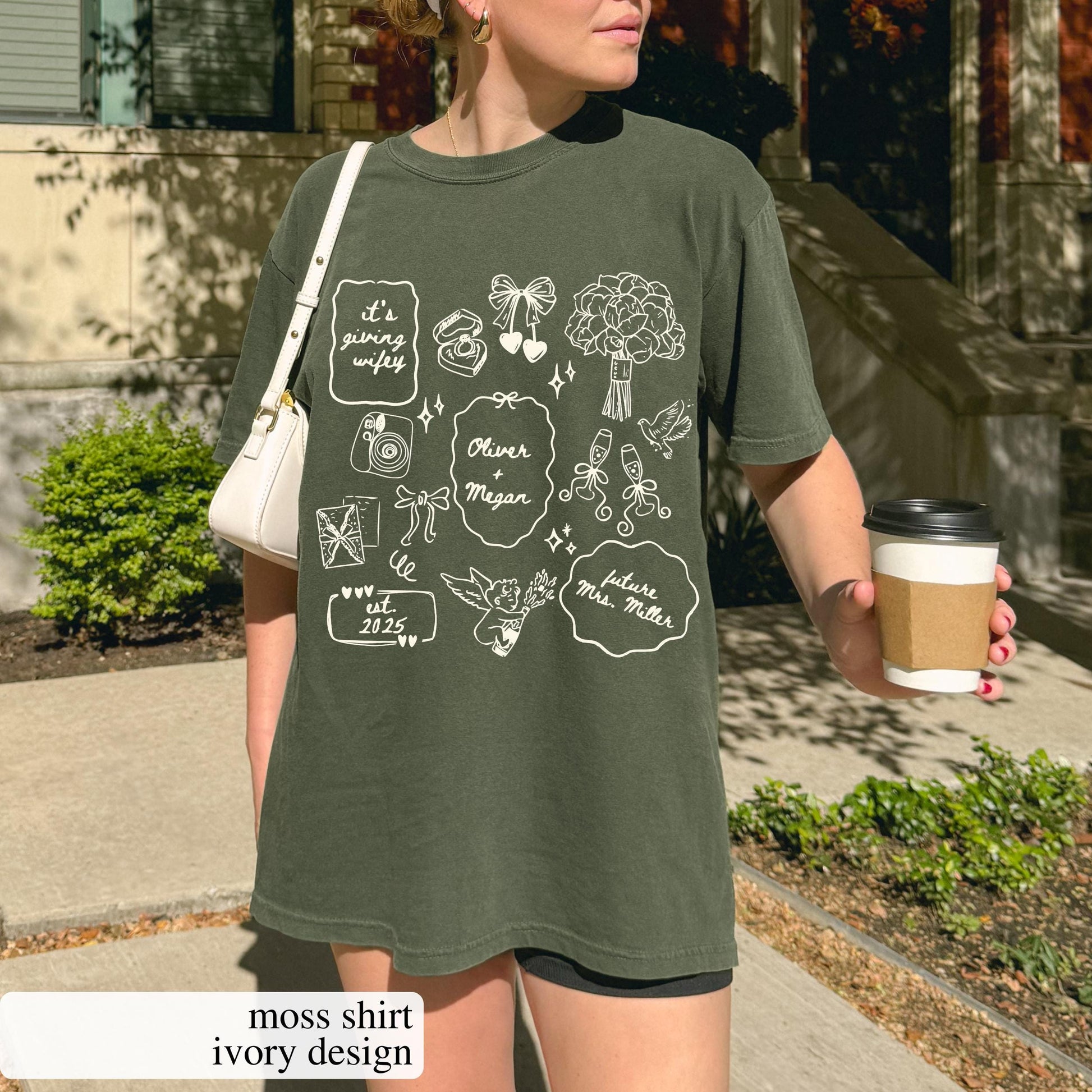 Future Mrs Graphic T-Shirt - Custom Personalized Engagement Bride Tee
