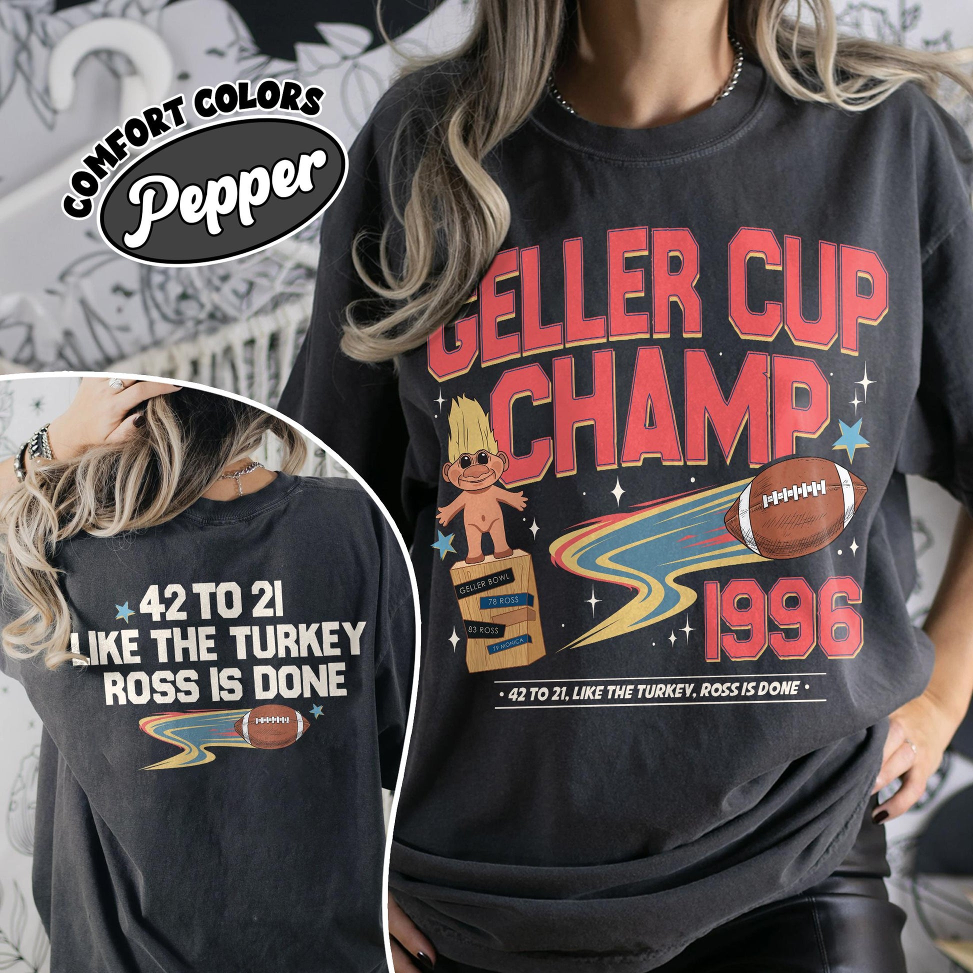 Geller Bowl Inspired Friendsgiving Shirt – Funny Thanksgiving Football Tee