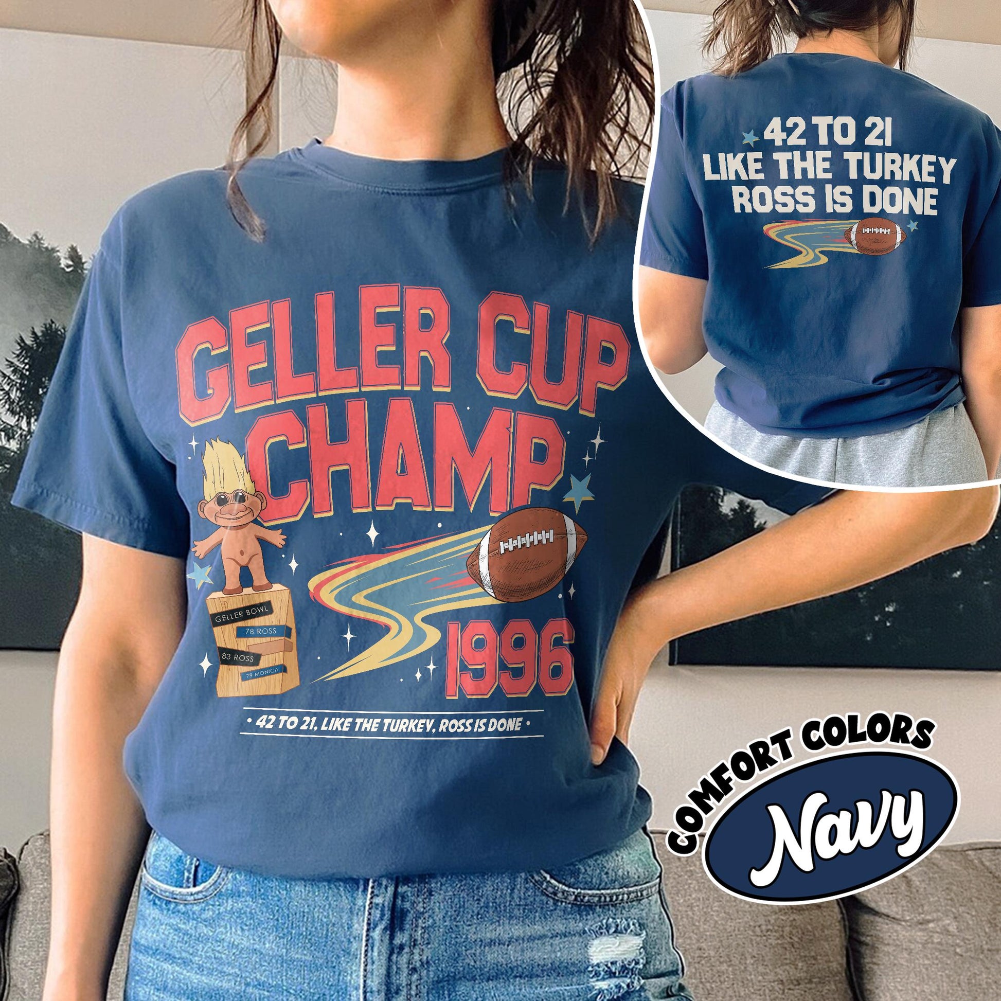 Geller Bowl Inspired Friendsgiving Shirt – Funny Thanksgiving Football Tee