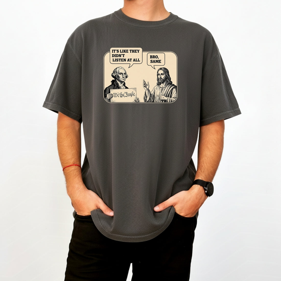 George and Jesus T-Shirt – Vintage Style Unisex Graphic Tee