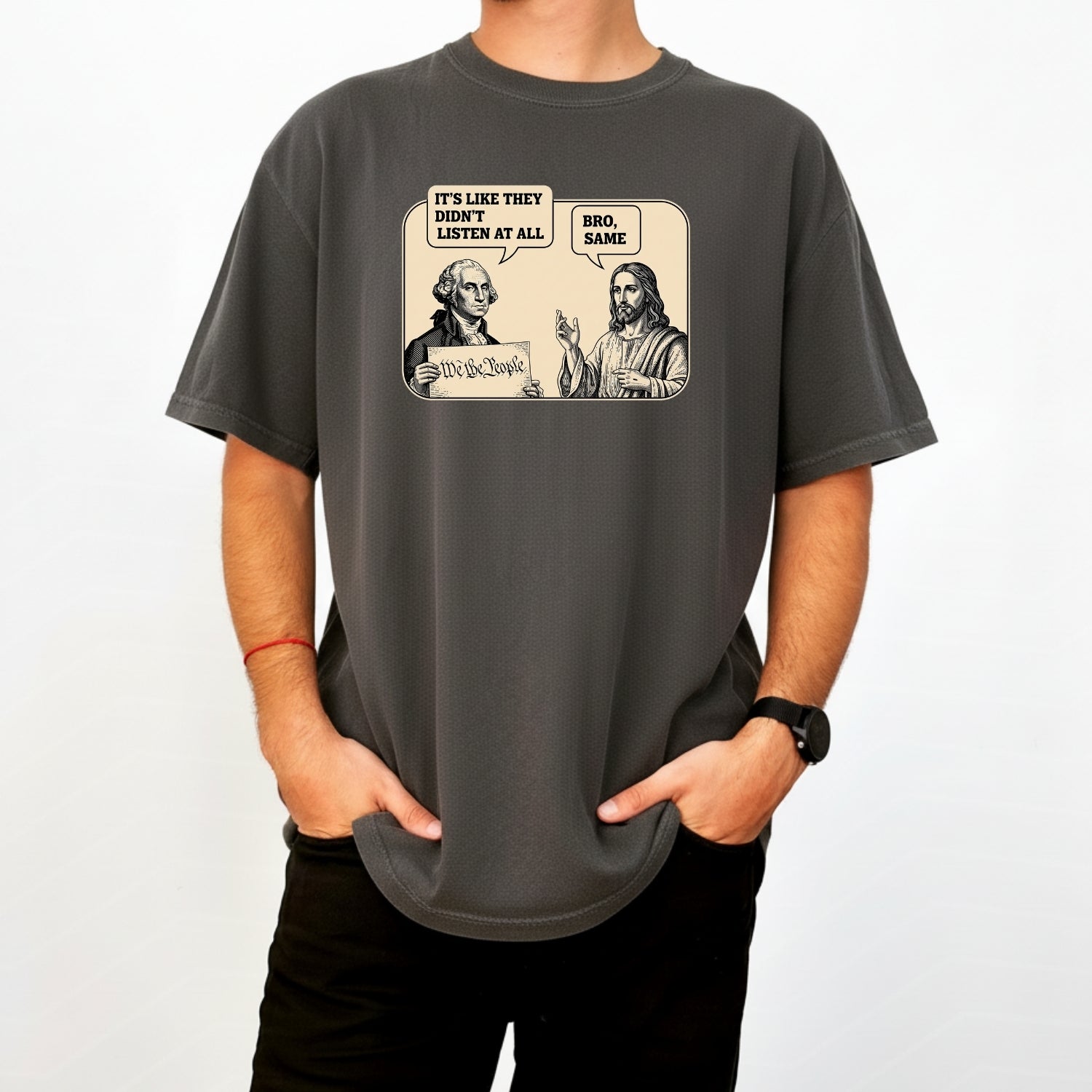 George and Jesus T-Shirt – Vintage Style Unisex Graphic Tee
