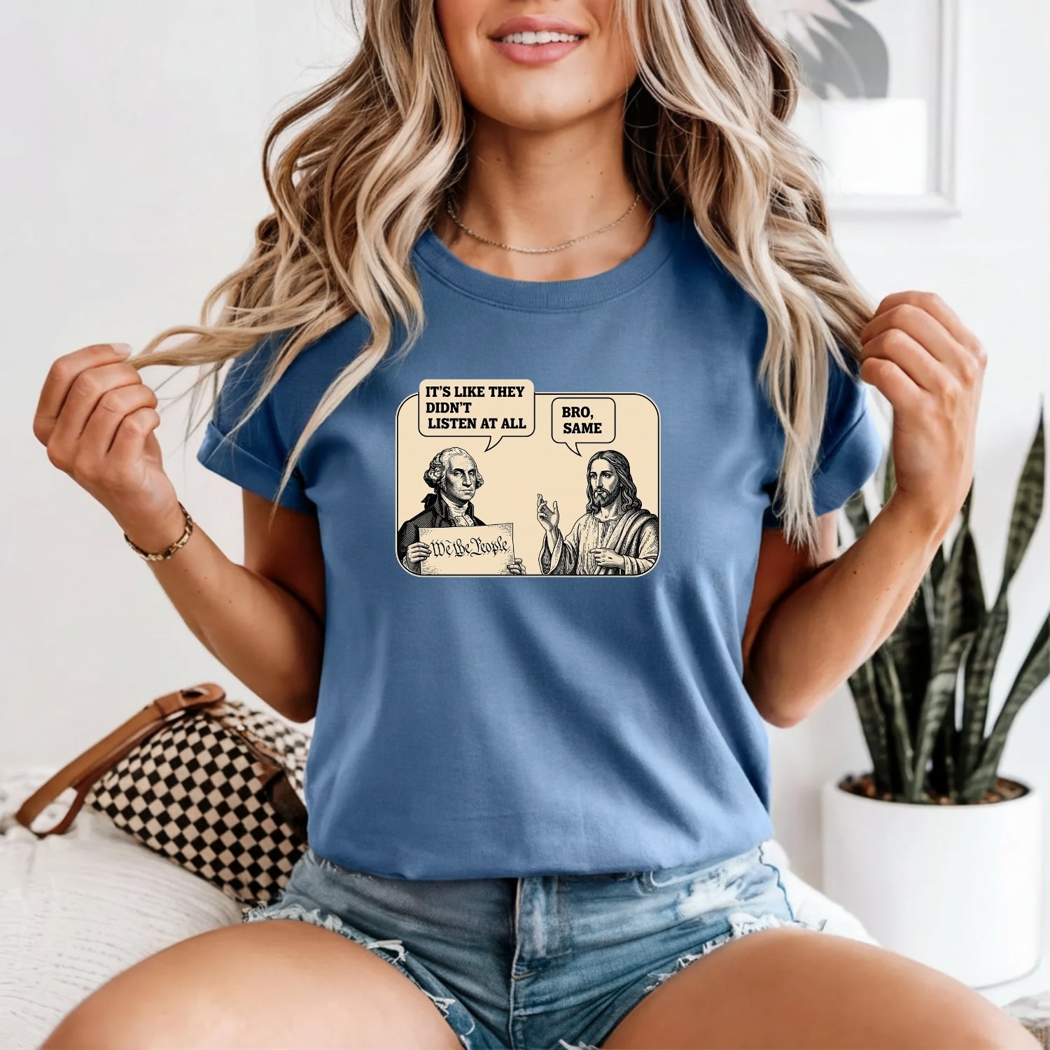 George and Jesus T-Shirt – Vintage Style Unisex Graphic Tee