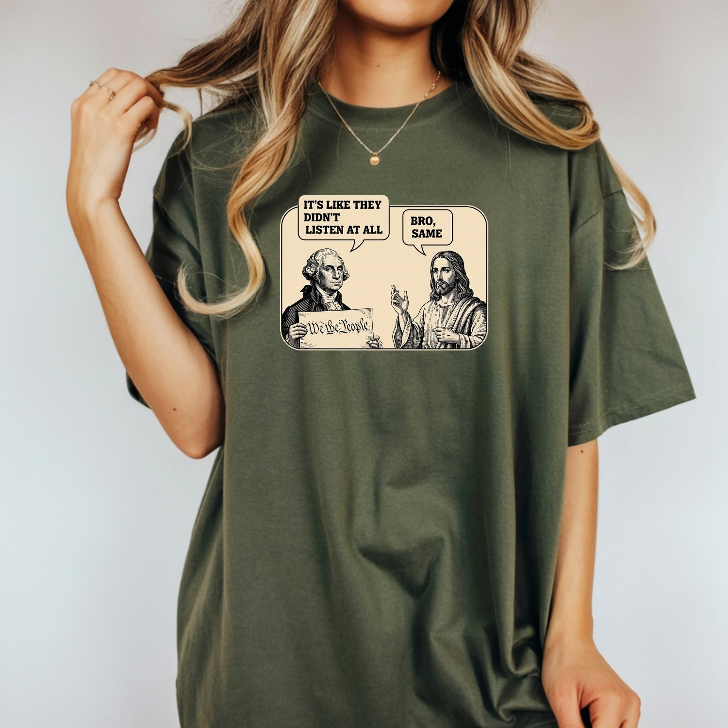 George and Jesus T-Shirt – Vintage Style Unisex Graphic Tee