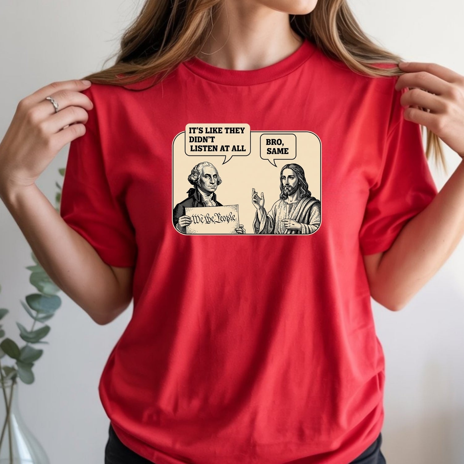 George and Jesus T-Shirt – Vintage Style Unisex Graphic Tee