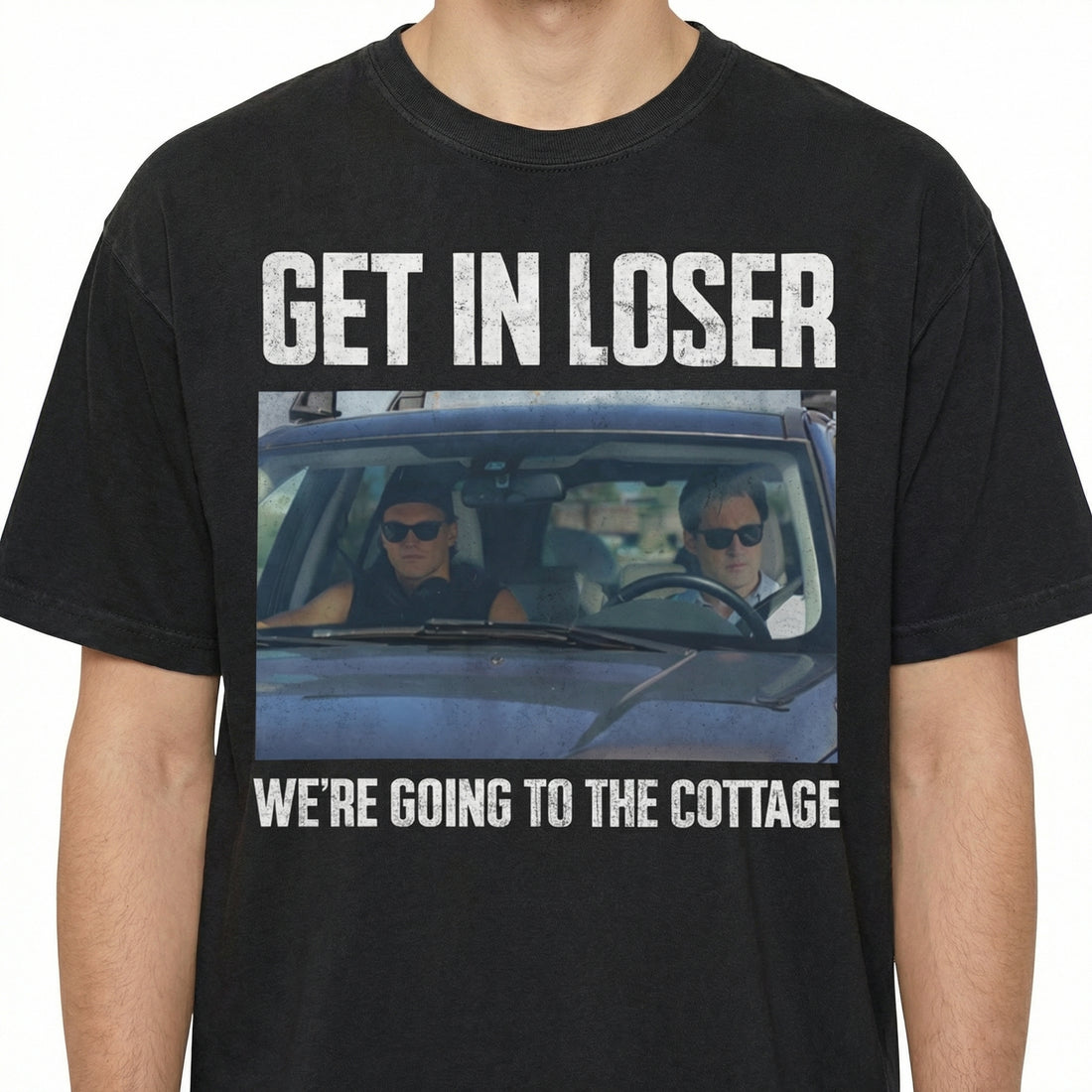 Get In Loser We’re Going To The Cottage Graphic T-Shirt - Funny Heated Rivalry Inspired Tee