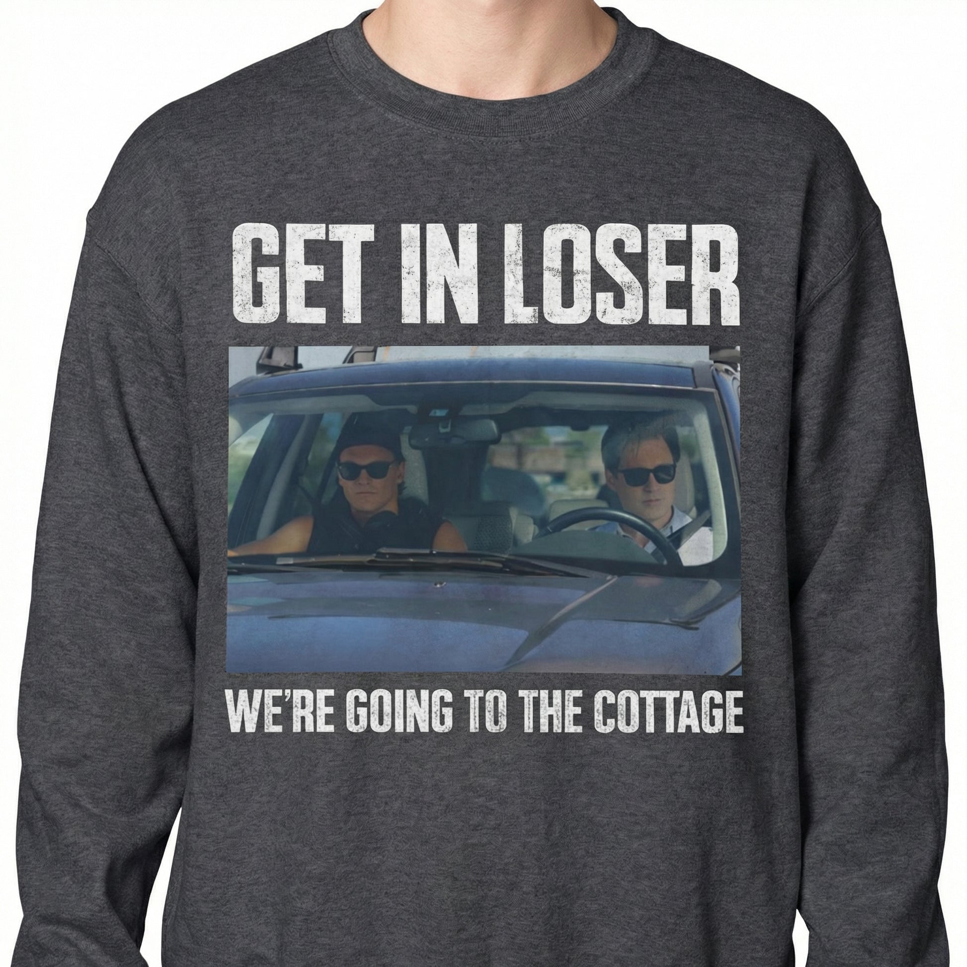 Get In Loser We’re Going To The Cottage Graphic T-Shirt - Funny Heated Rivalry Inspired Tee