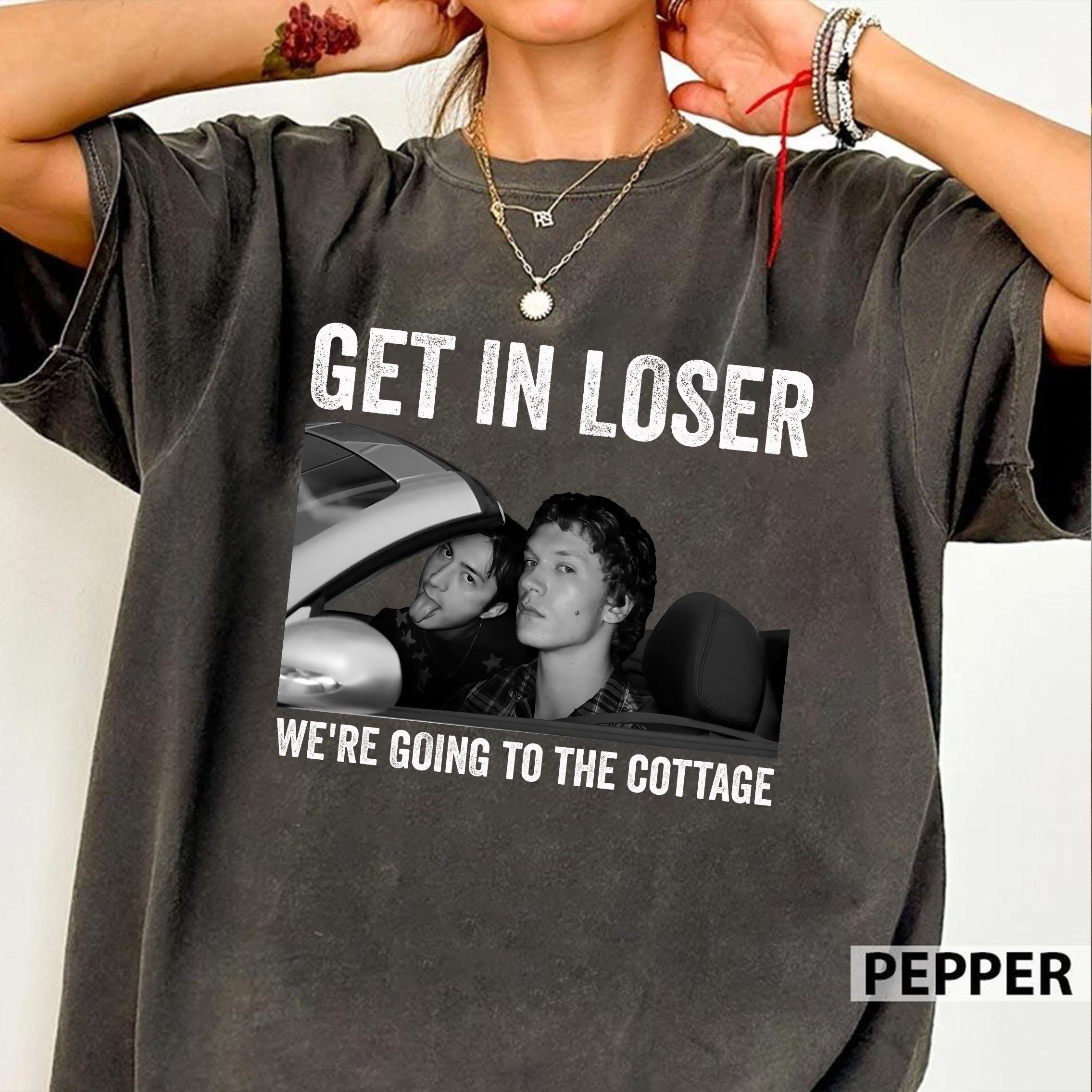 Heated Rivalry Inspired Hockey T-Shirt – Get In Loser We’re Going to the Cottage Unisex Graphic Tee