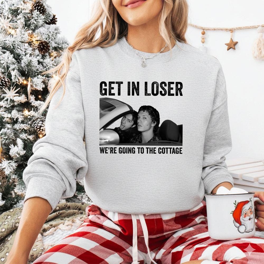 Heated Rivalry Inspired Hockey T-Shirt – Get In Loser We’re Going to the Cottage Unisex Graphic Tee